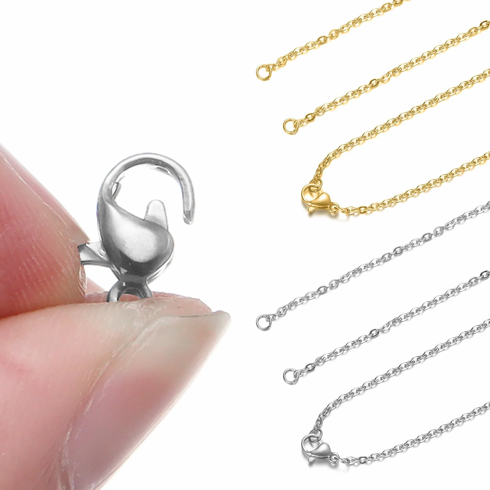 Chiusure per Braccialetti, 120 Pezzi Chiusura A Moschettone, 160 Pezzi Anellini Aperti, per Bracciale Collana Orecchini Portachiavi Gioielli Artigianali