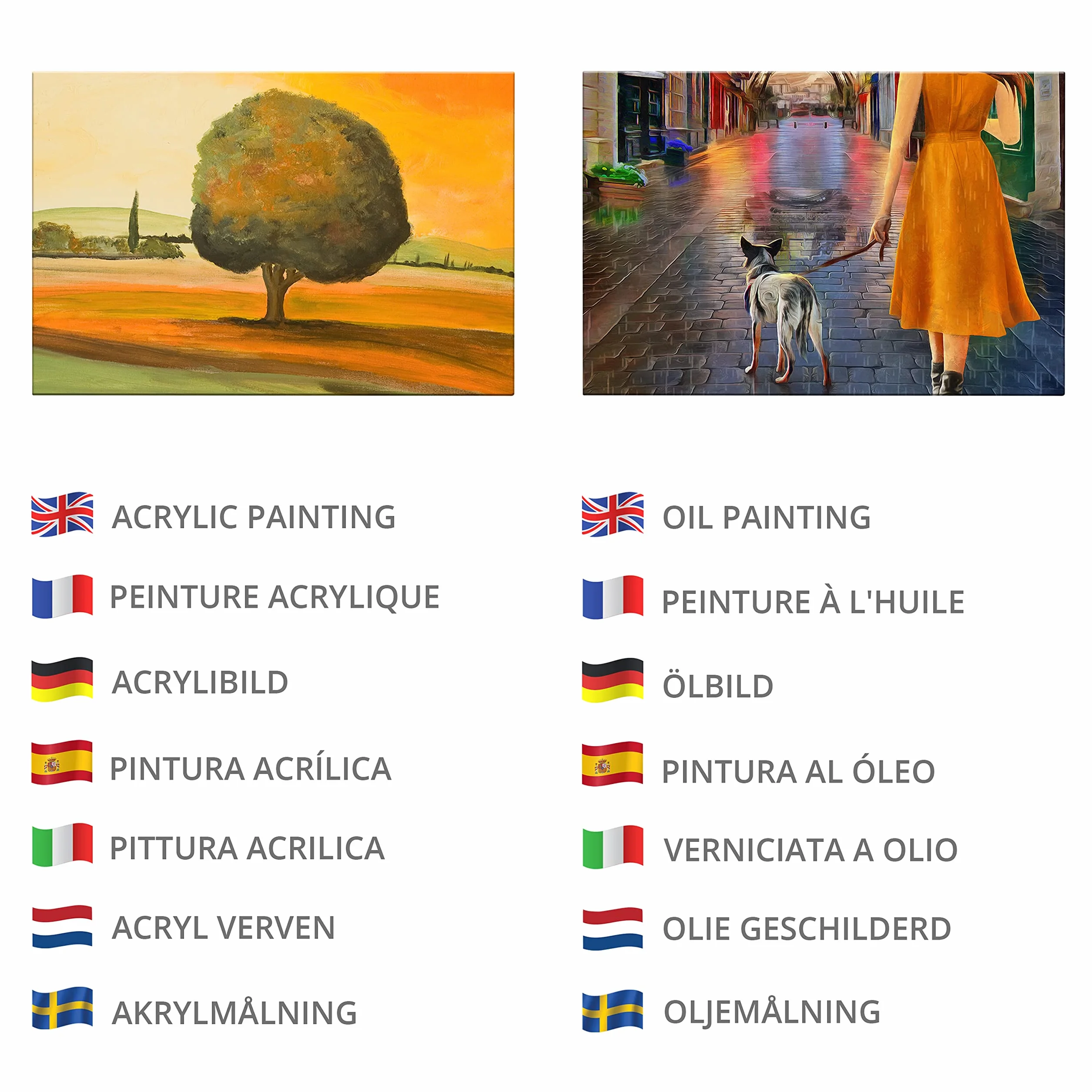 Belle Vous Confezione da 4 Tela per Dipingere Nere 40 x 50 cm Pannelli Tela Pre-Tesa per Pittura ad Olio e Acrilico
