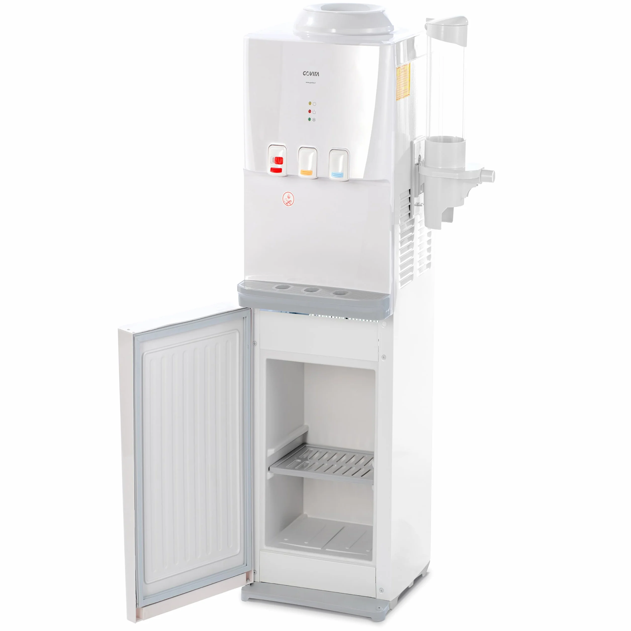 GOVITA Water Dispenser Boccioni Refrigerante Colonnina da Terra Bianco