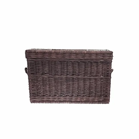 Cesto in Vimini, 70 x 42 x 47 cm, Cesto, Marrone Scuro., 70 x 42 x 47 cm