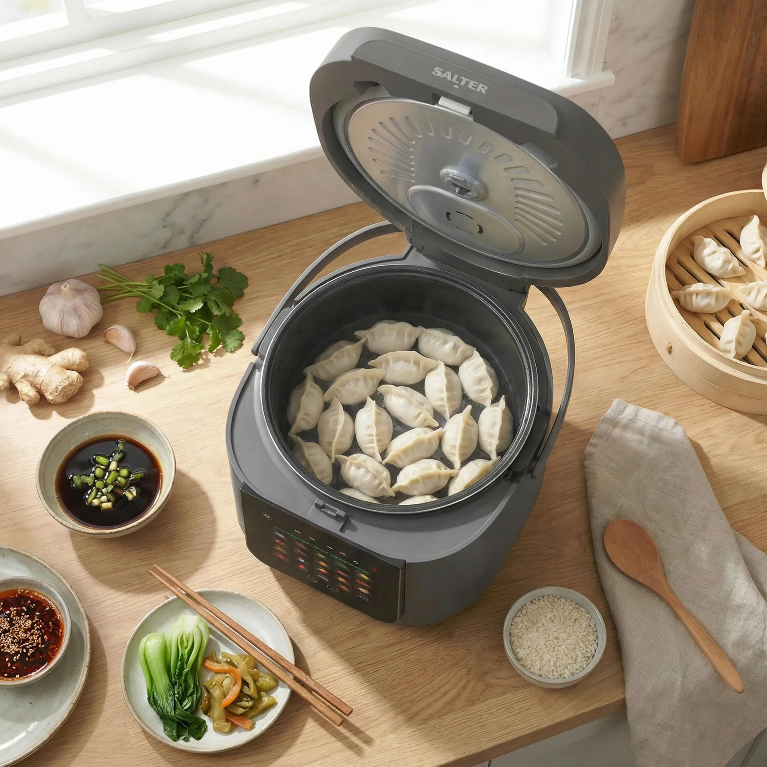 Salter Multicooker 5 Litri 20 Programmi Mantieni Caldo 12 Ore Rivestimento Antiaderente Senza PFAS 860W