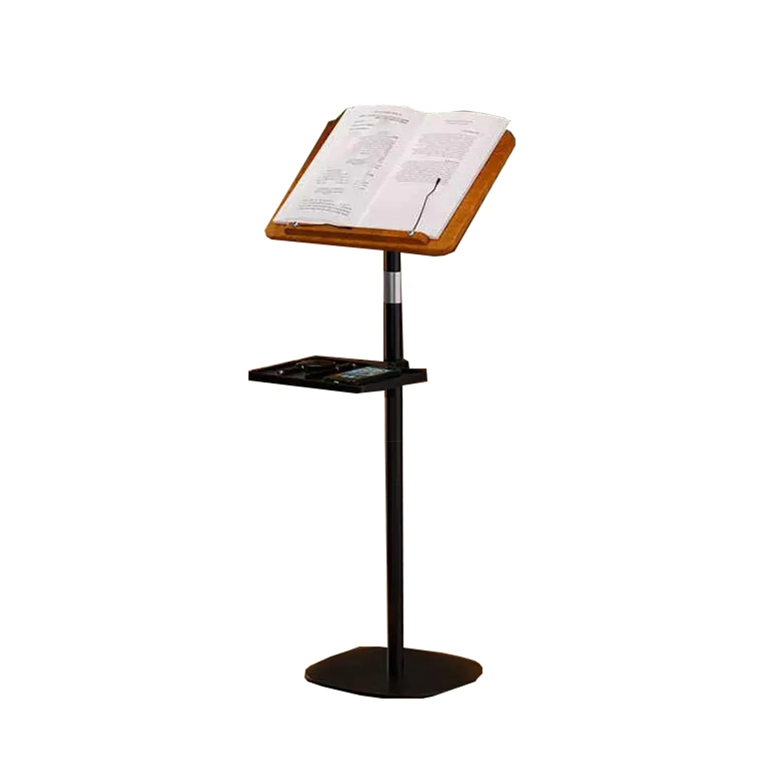 Generico Leggio da Pavimento Regolabile con Vassoio, Supporto per spartiti con Portata di 5 kg, Ideale per Ufficio e Sala conferenze, Design ergonomico, Soluzione Versatile per la Lettura e l'esposiz