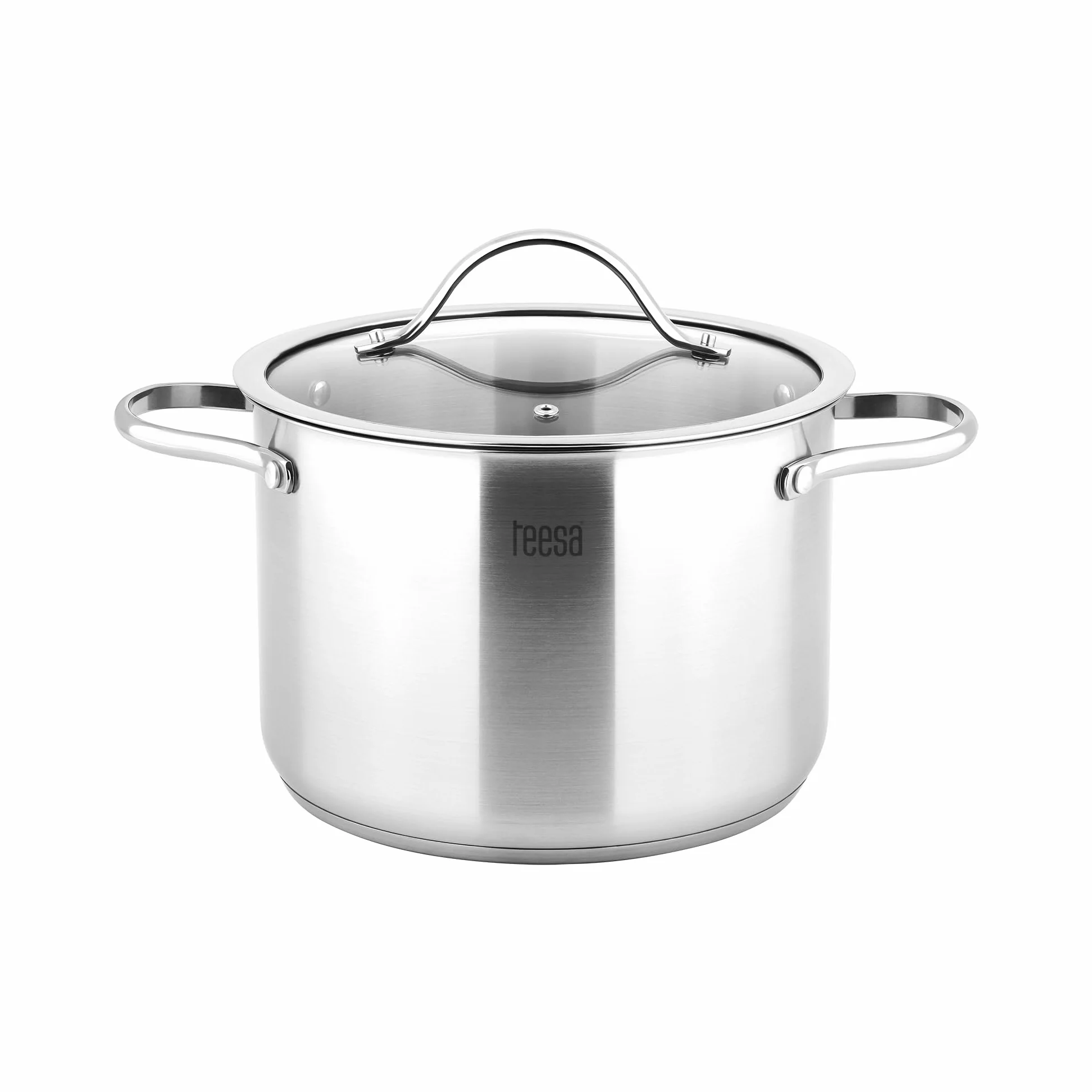 Teesa Set di pentole da 6 pezzi COOK EXPERT MASTER in acciaio inossidabile tipo 18/10 pratico misurino per tutti i tipi di pentole TSA0141