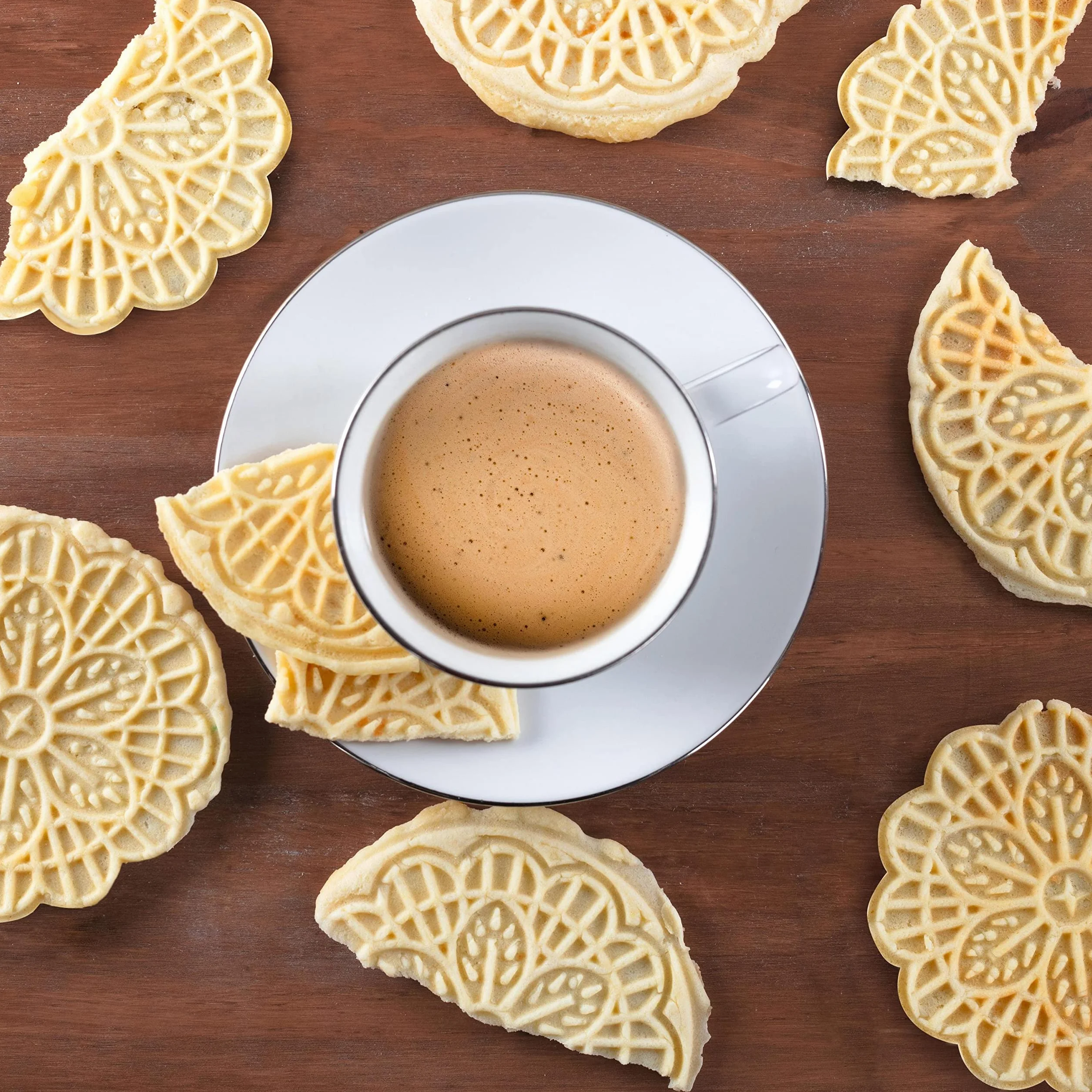 Mini macchina elettrica per pizza – produce 1 piccolo waffle tradizionale italiano da 10,2 cm in pochi minuti – Pressa in ferro antiaderente con guida alle ricette – Dolci o regalo da