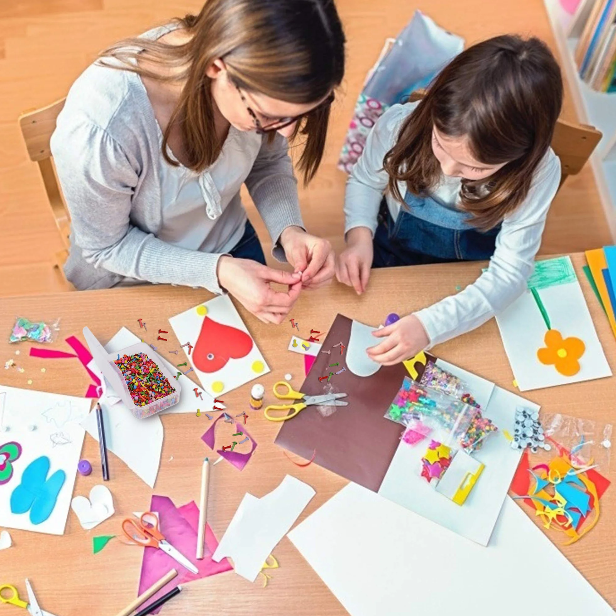 Fermacampioni Piccoli Mini Brads Metallo 1000 Pezzi per Scrapbooking DIY Carta Artigianato