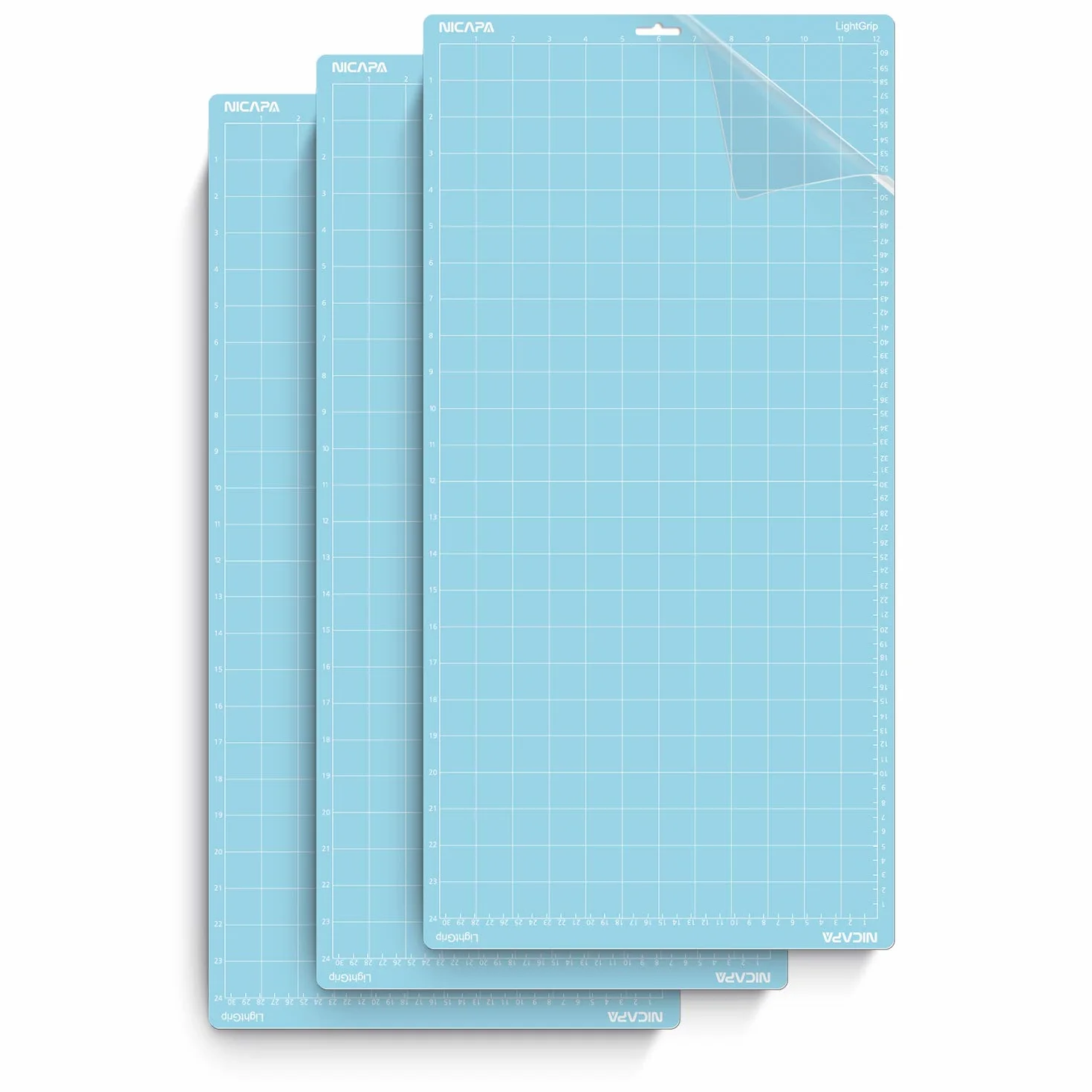 LightGrip Tappetino da Taglio per Silhouette Cameo 30,5x61 cm 3 Pezzi Adesivo Leggero
