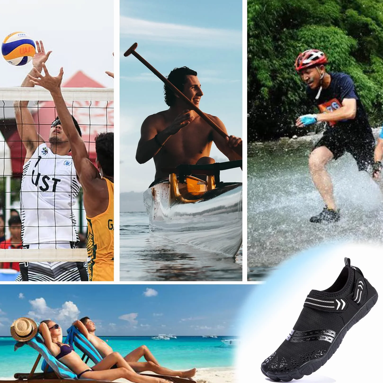 Josaywin Scarpe da Immersione Uomo Asciugatura Rapida Traspirante Antiscivolo Rete 40-50