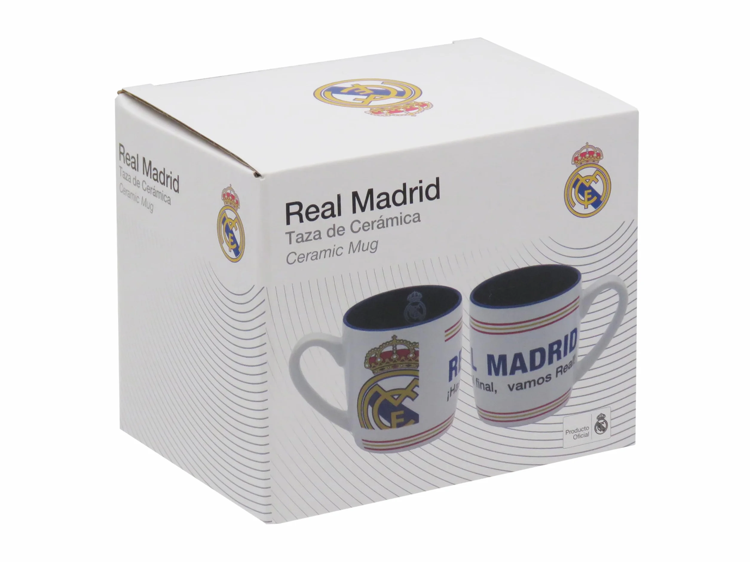 Real Madrid tazza in ceramica bianca originale ufficiale