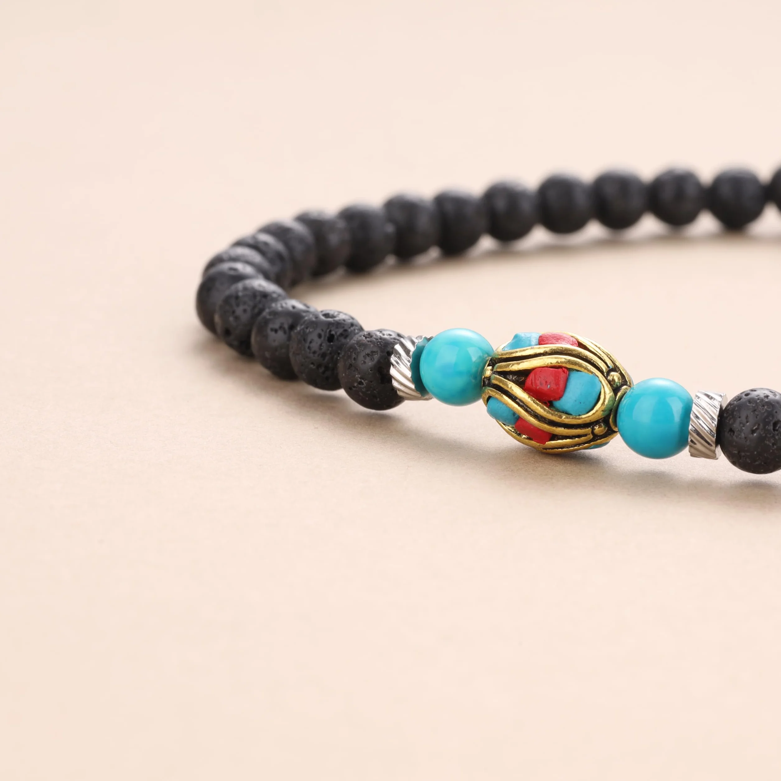 COAI Collana Mala 108 Grani, Bracciale Japamala Multistrato 108 Perle in Pietre Naturali, Bracciale per Oli Essenziali Uomo Donna