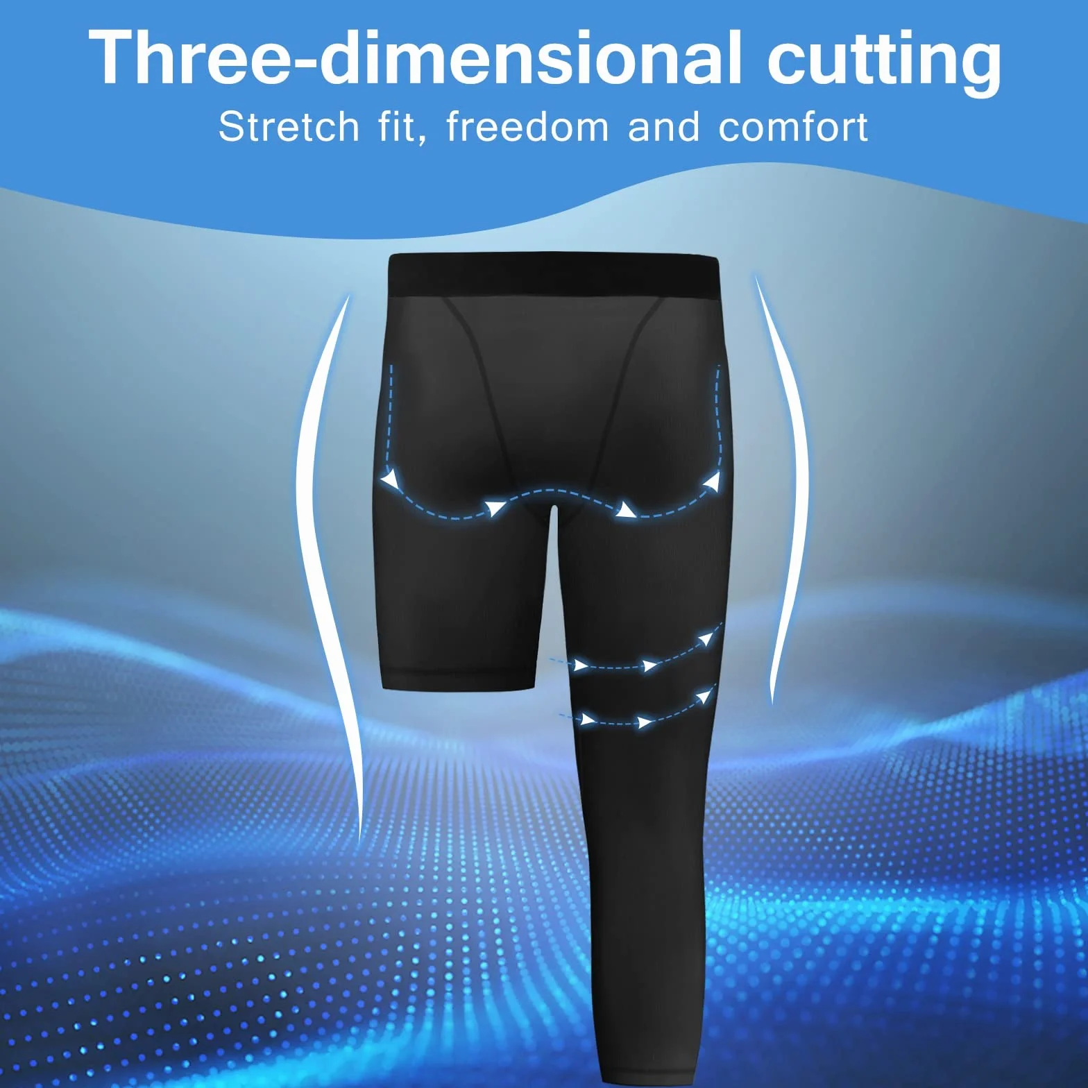 2-Pack Bambino Pantaloni a Compressione Monopiede 3/4 Leggings per Basket Running Capri Collant Sport Athletic Base Layer