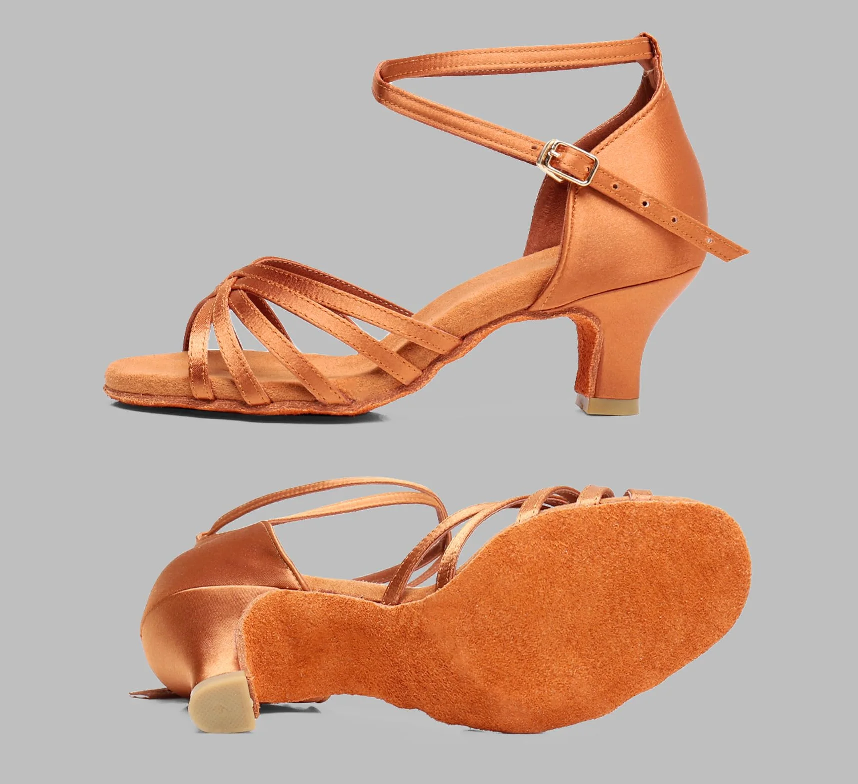 Scarpe da Ballo Latino Americano/Salsa Ballo/da Sala per Donna in Raso 5cm/7cm