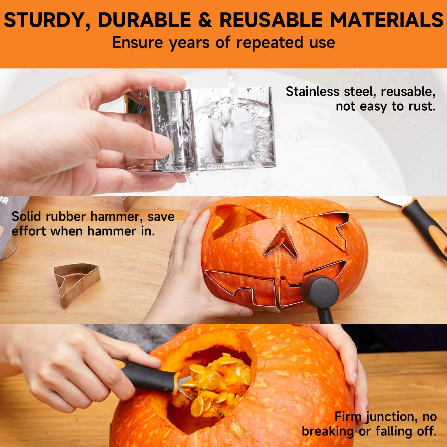Shuttle Art Kit per intaglio zucca 29 pezzi acciaio inox per Halloween