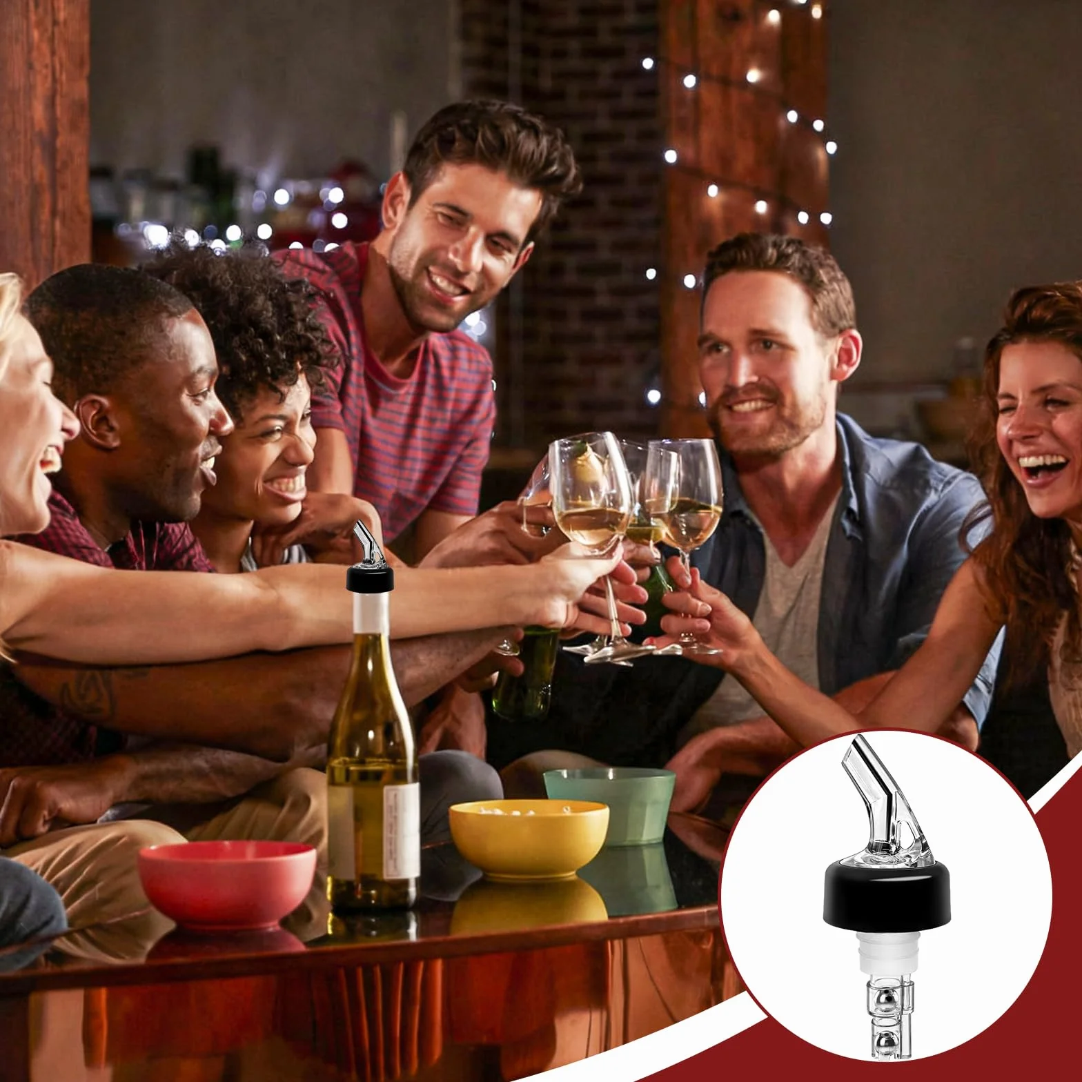 Versatore Bottiglia Dosatore 4cl Trasparenti con Spazzola, Versatore Automatico Misurato per Vino Rosso Whisky (40ml)