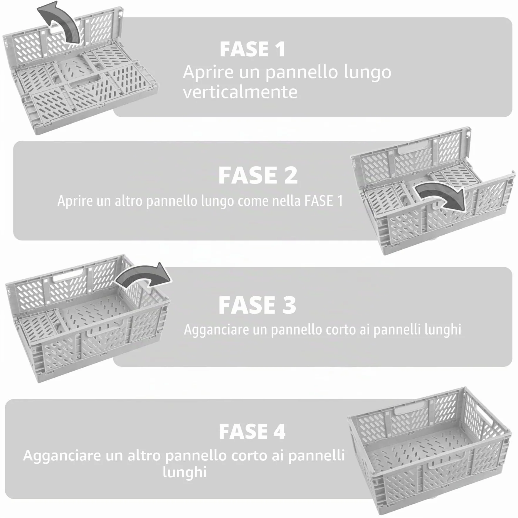 Spesh 2 Pezzi Contenitori Pieghevoli Cesto Portaoggetti Plastica Stabili Giallo 40x30x15cm