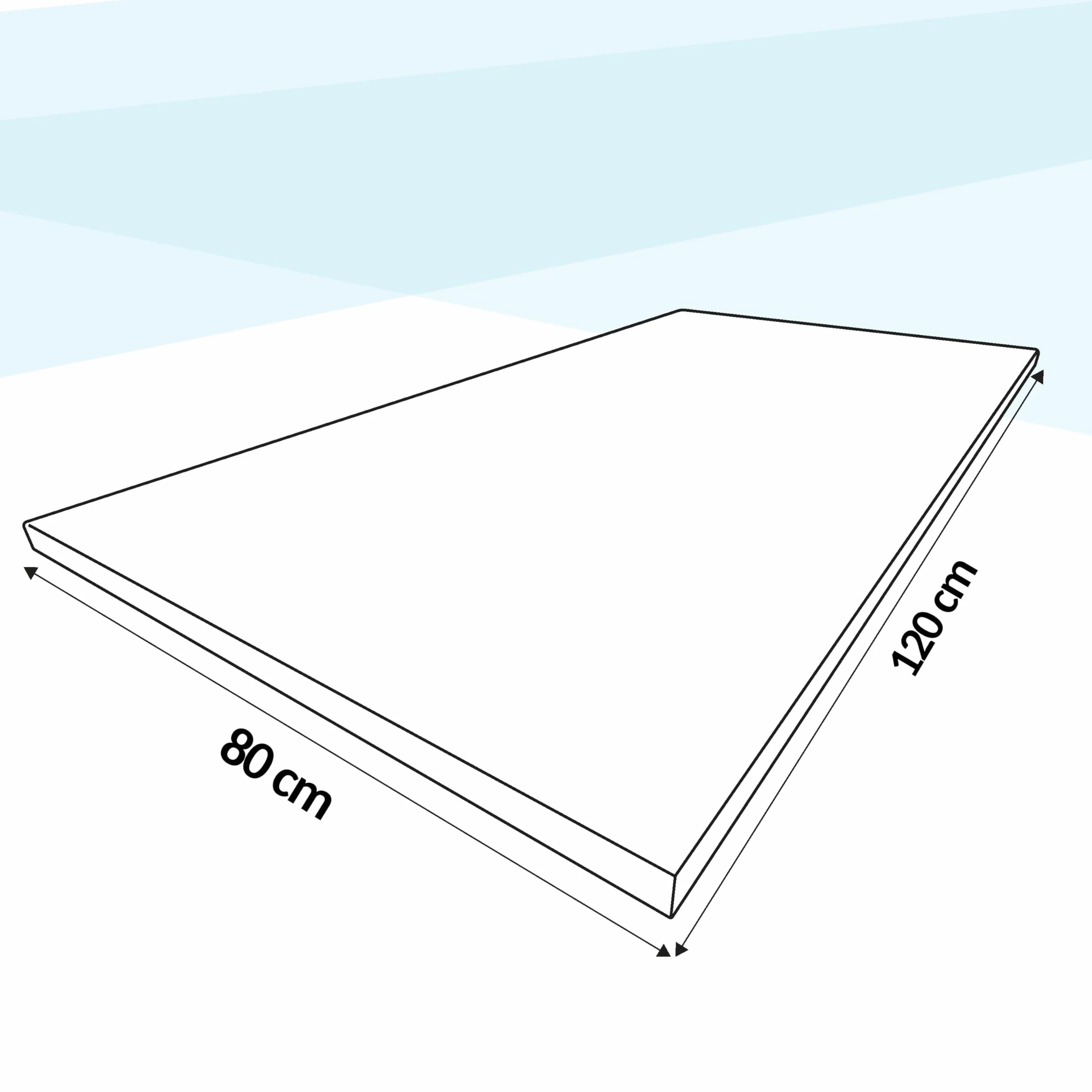 POKAR Piano da Tavolo 120x80 cm | Piano per Scrivania Spessore 25 mm | Perfetto per Scrivania Regolabile in Altezza e Tavolo da Pranzo | Resistente e Stabile | Prodotto in Europa | Quercia Davos