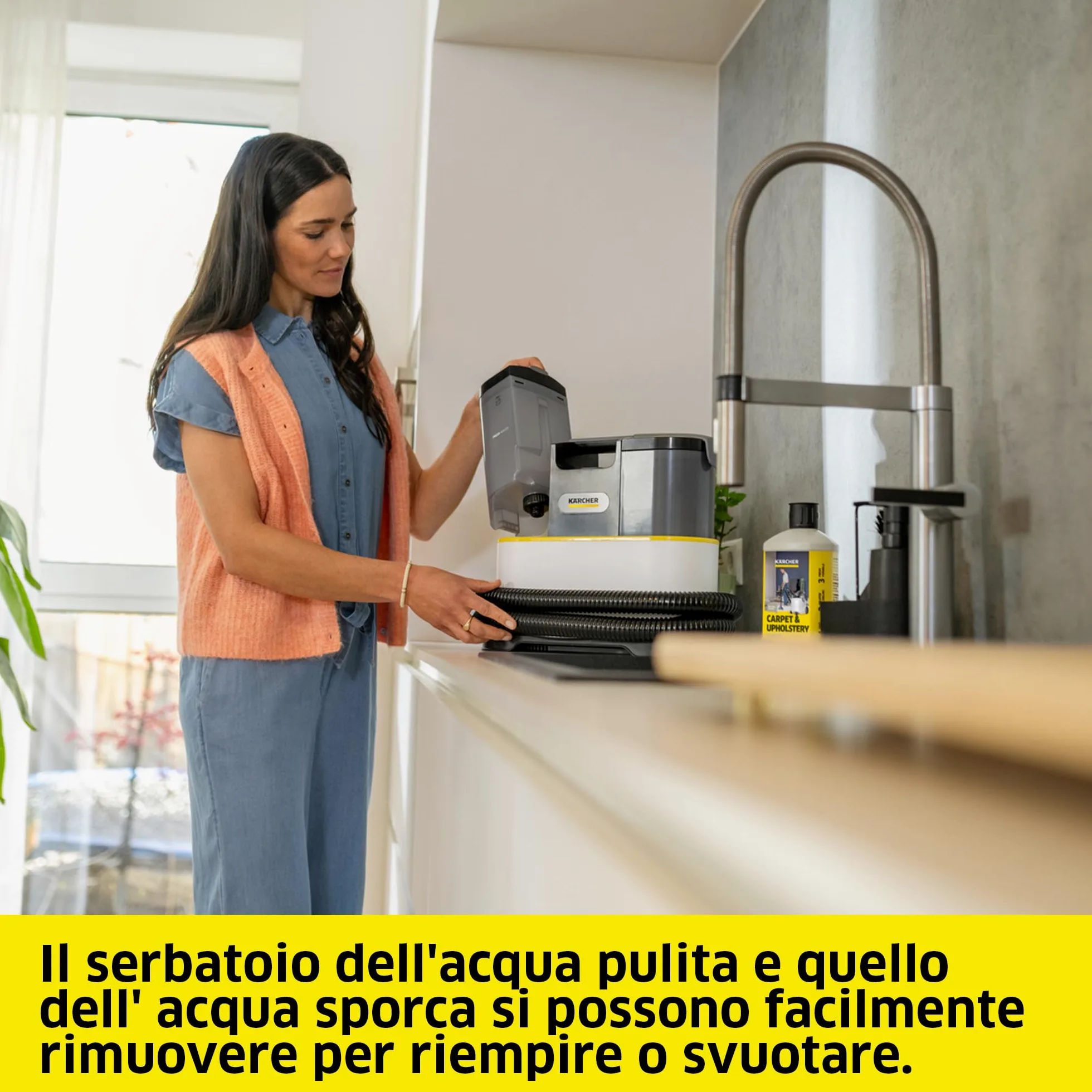 KÄRCHER Lavatappeti Smacchiatore SE 2 Spot Care, potenza assorbita: 450 W, serbatoio acqua pulita: 1,5 l, superficie: 2,89 m², peso: 4,2 kg, bocchetta poltrone, ugello per macchie, detergente RM 519