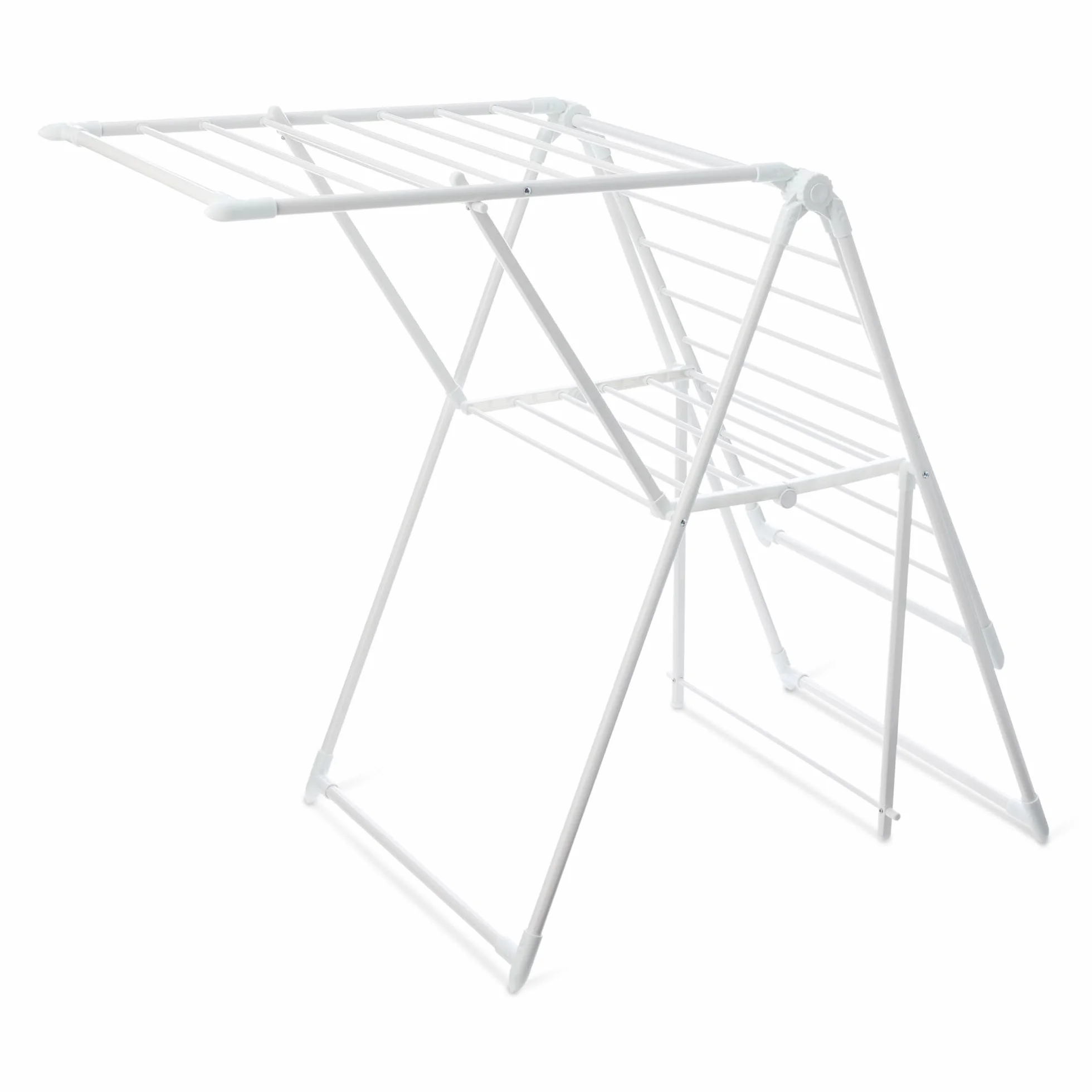 Amazon Basics Stendibiancheria pieghevole a 2 ali in metallo 154,9 x 60 x 99,8 cm bianco
