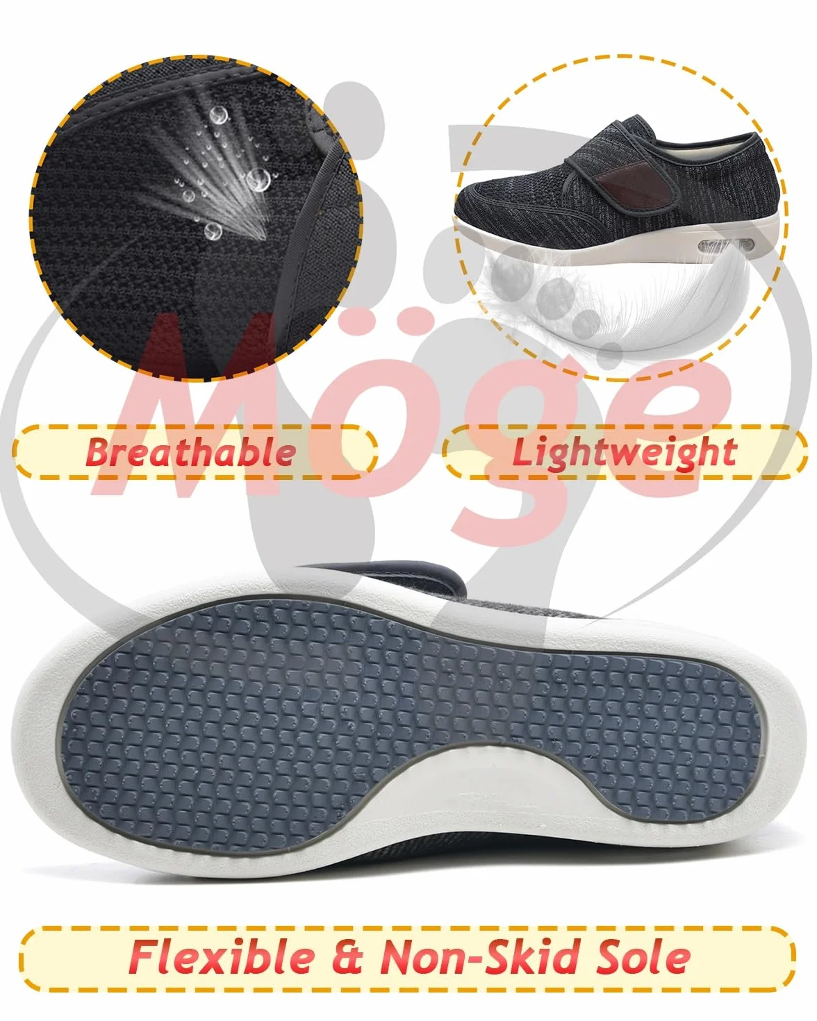 Scarpe Uomo con Strappo Estive Scarpe da Lavoro Comode Leggere Traspiranti Scarpe Basse Sportive Casual Scarpe da Viaggio Ortopediche Traspiranti
