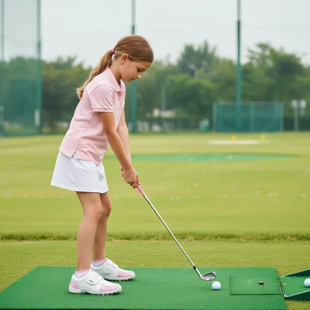 Scarpe da Golf per Bambini Outdoor Impermeabile Traspirante Antiscivolo
