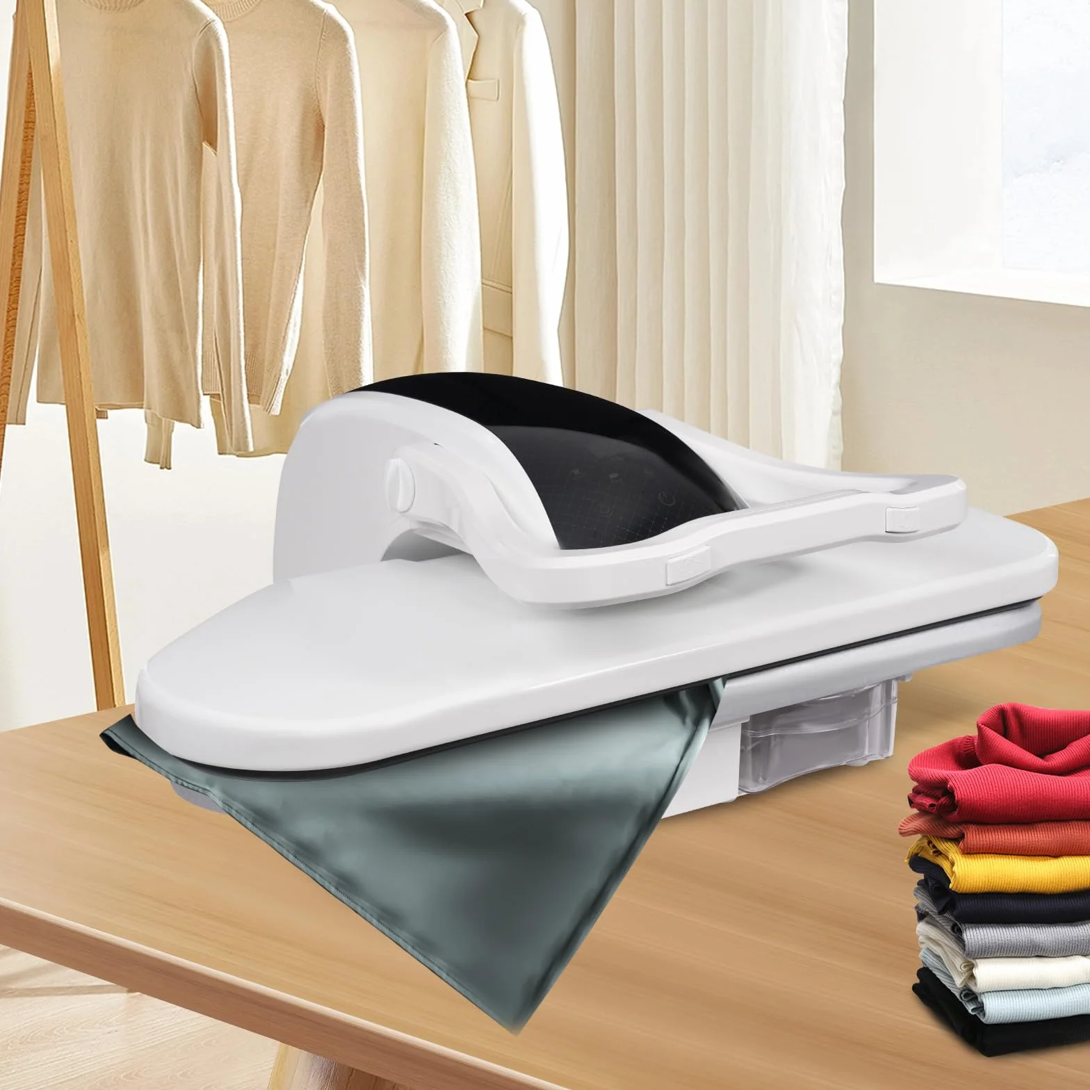 Ferro da stiro professionale pressa a vapore 2200 W 1 L Serbatoio 5 modalità touch con spegnimento automatico per stirare vestiti, lenzuola e tessuti in lana di seta nylon