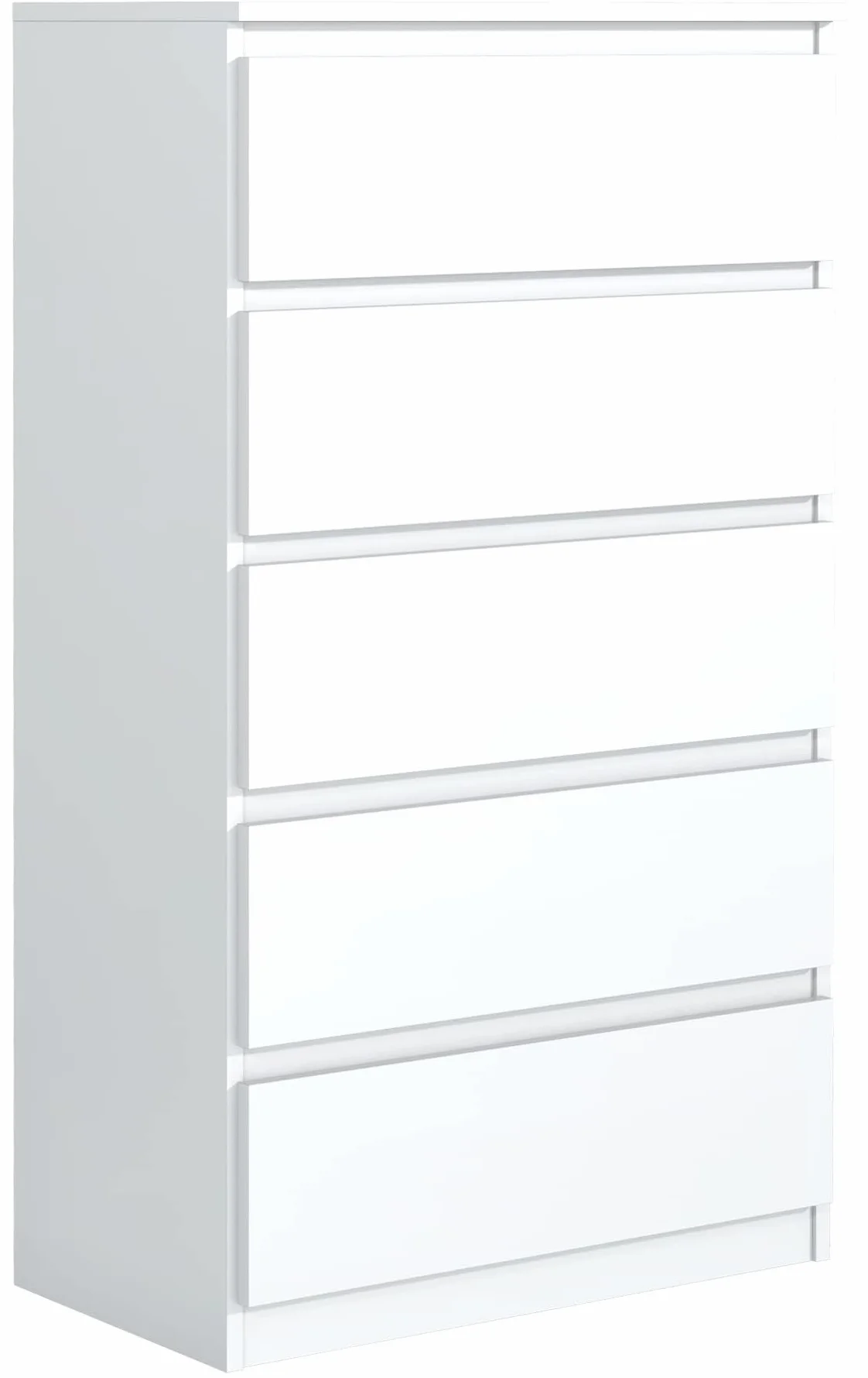 meble masztalerz Cassettiera con 5 cassetti - per la Camera da Letto e il Soggiorno – Mobili Salvaspazio 70 cm (Bianco Opaco)