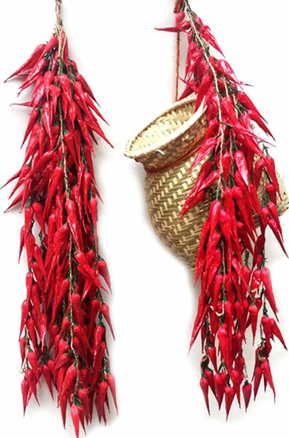 Verdure Artificiali Realistiche Confezione da 5 Aglio Peperoncino Rosso Decorazione Parete Casa Cucina