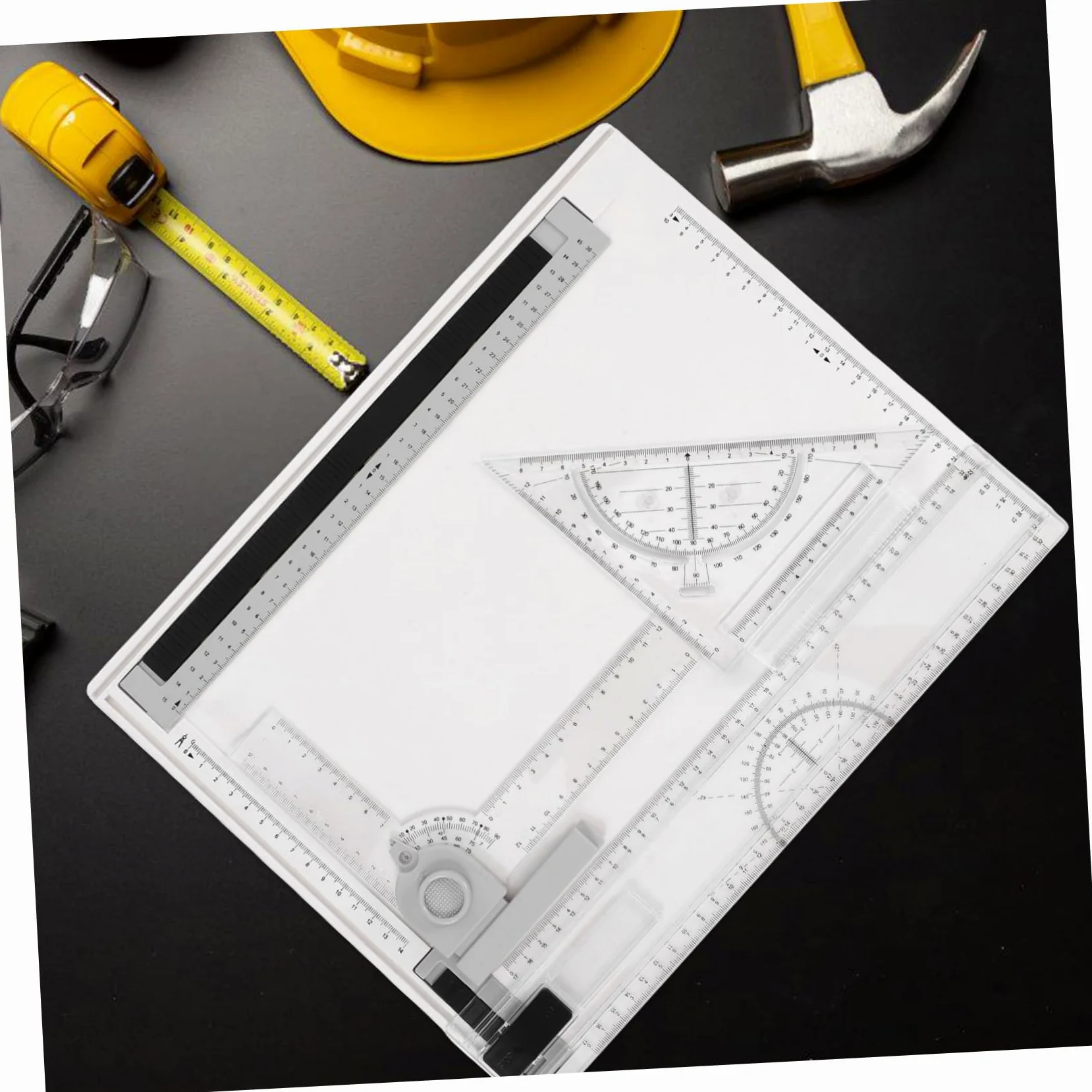 Uonlytech Tavola Portatile Per Tecnico e Architettonico Righelli e Scale Multifunzionali Leggera e Facile Trasportare Per Viaggi Esigenze Progettazione