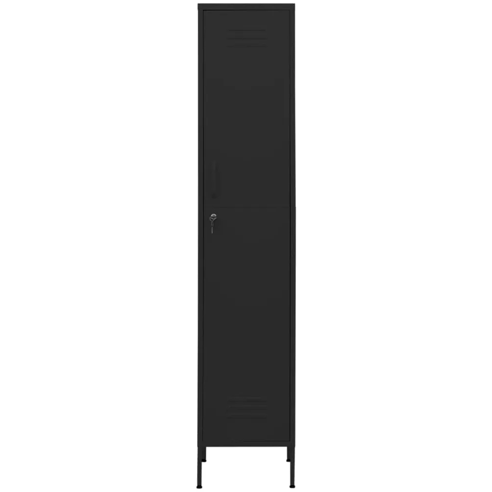 vidaXL Armadio Nero 35x46x180 cm in Acciaio