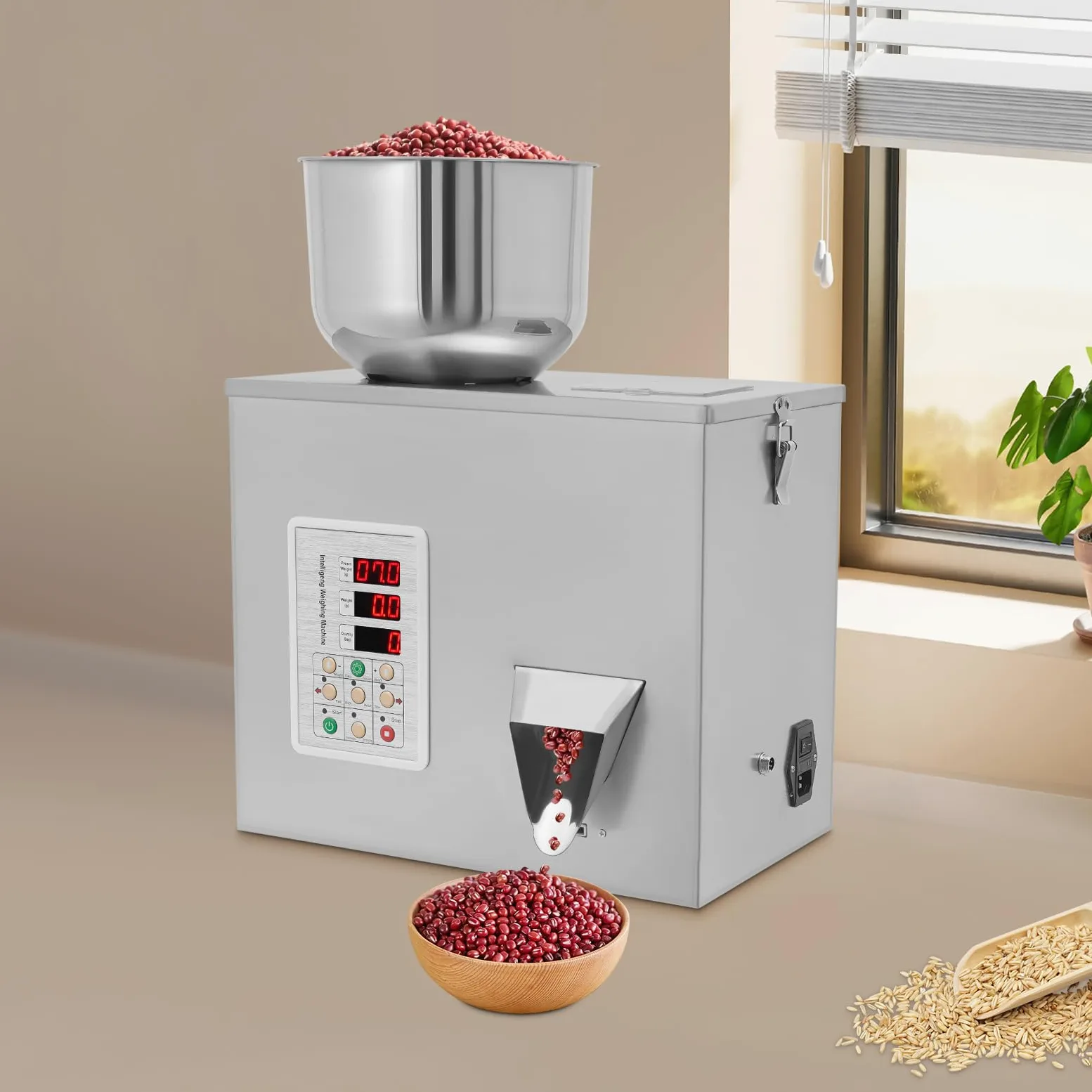 Macchina Di Imballaggio Completamente Automatico, 2-5s/Bag, Regolazione Tre Velocità, Macchina Di Riempimento Polvere Particolari, Per Stoccaggio Alimenti, Distribuzione Tè, Cereali