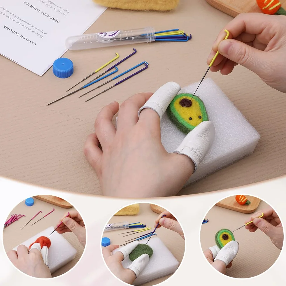 Benlay 35 pezzi aghi per infeltrimento lana kit strumenti triangolo cono spirale fai da te principianti