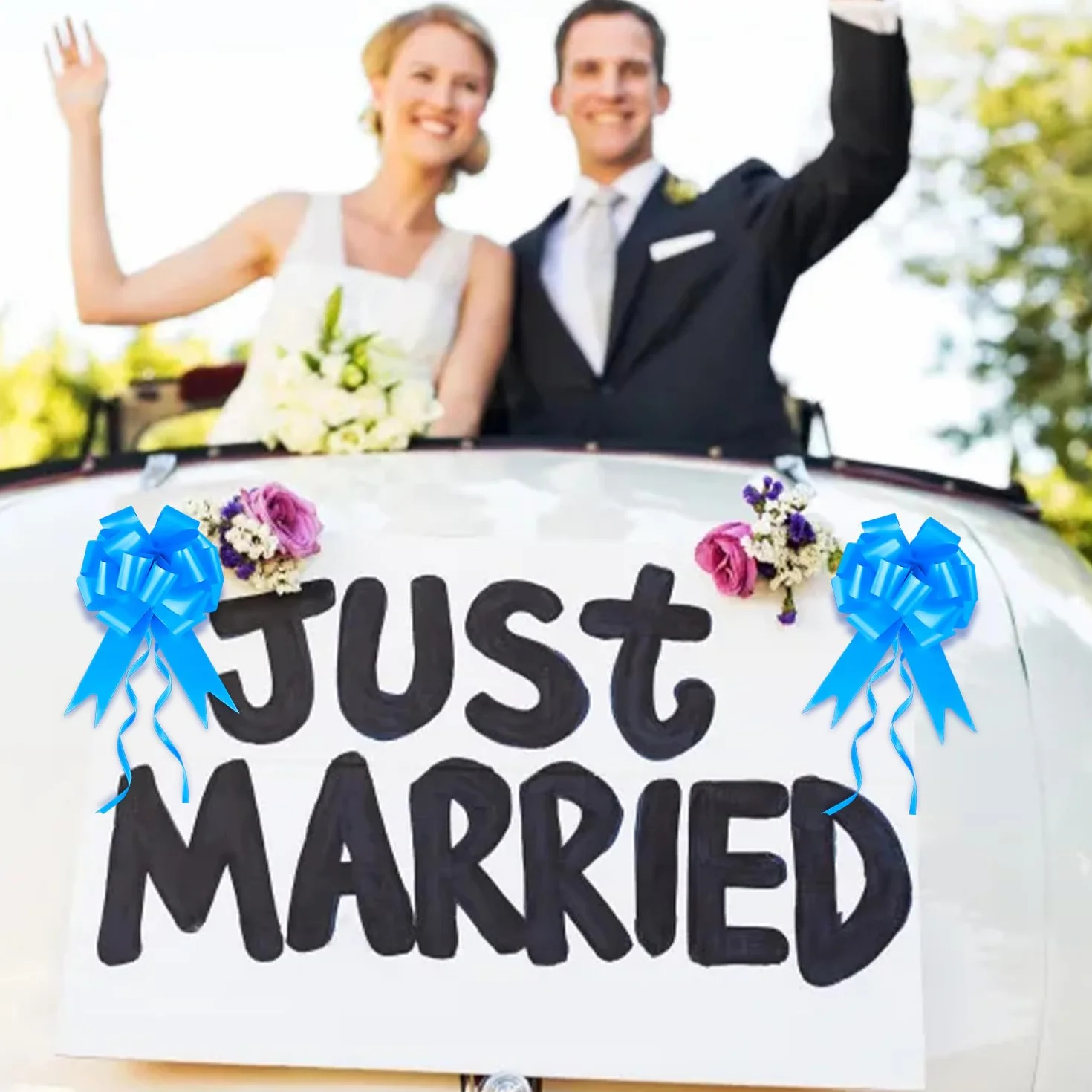 Coccarde Blu Matrimonio Auto Fiocchi 30 PCS Decorazione Feste