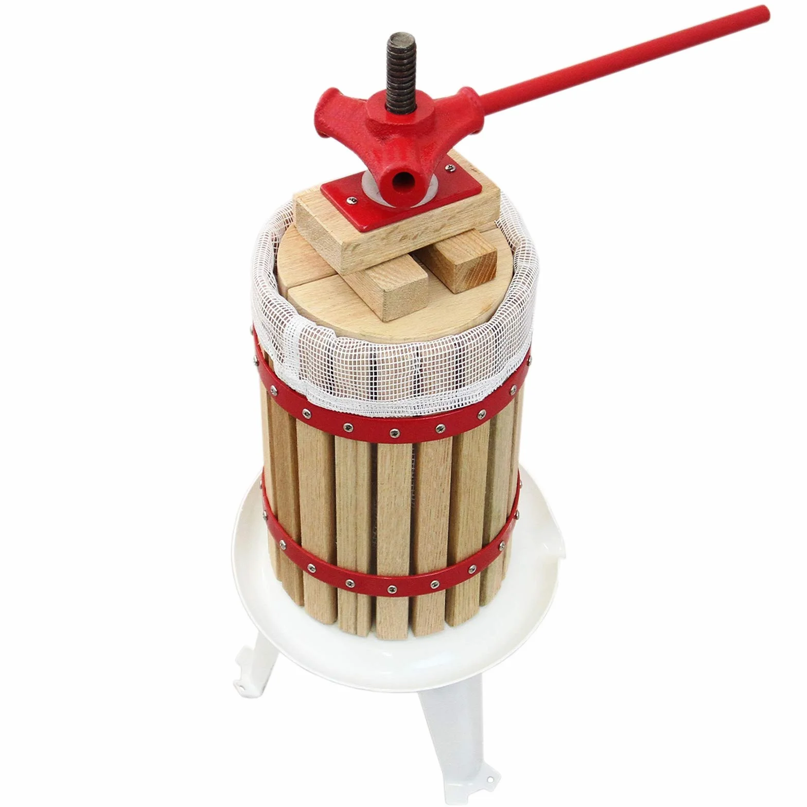 Kukoo - Torchio per Frutta Vino Sidro Succhi Pressa per Succo di Frutta da Fare in Casa Spremiagrumi Torchietto Tradizionale con 3 Filtri - 18 Litri
