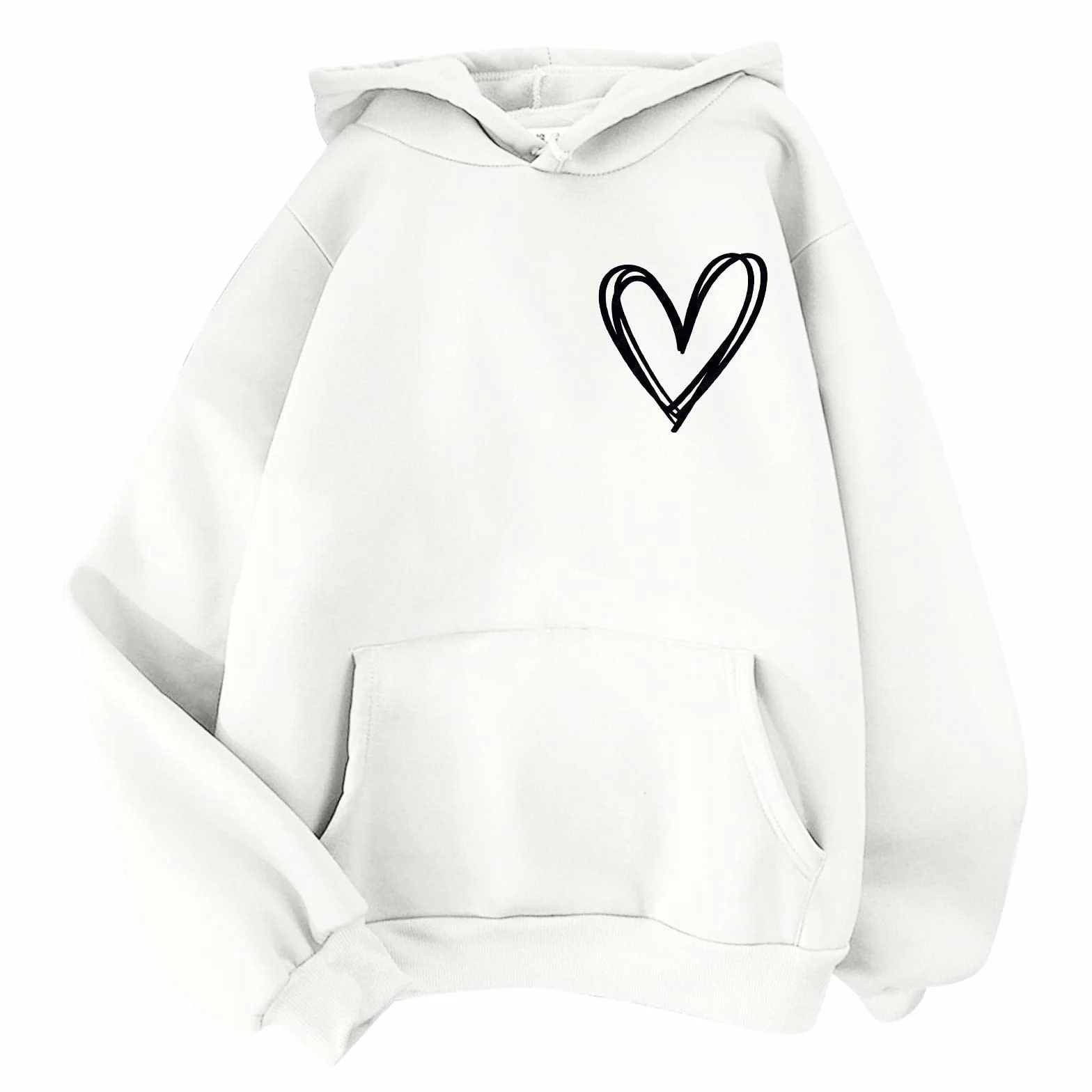 Felpa con cappuccio da donna, oversize, in cotone, per adolescenti, ragazze, con cappuccio, a maniche lunghe, Y2K, con cappuccio, calda, con tasca