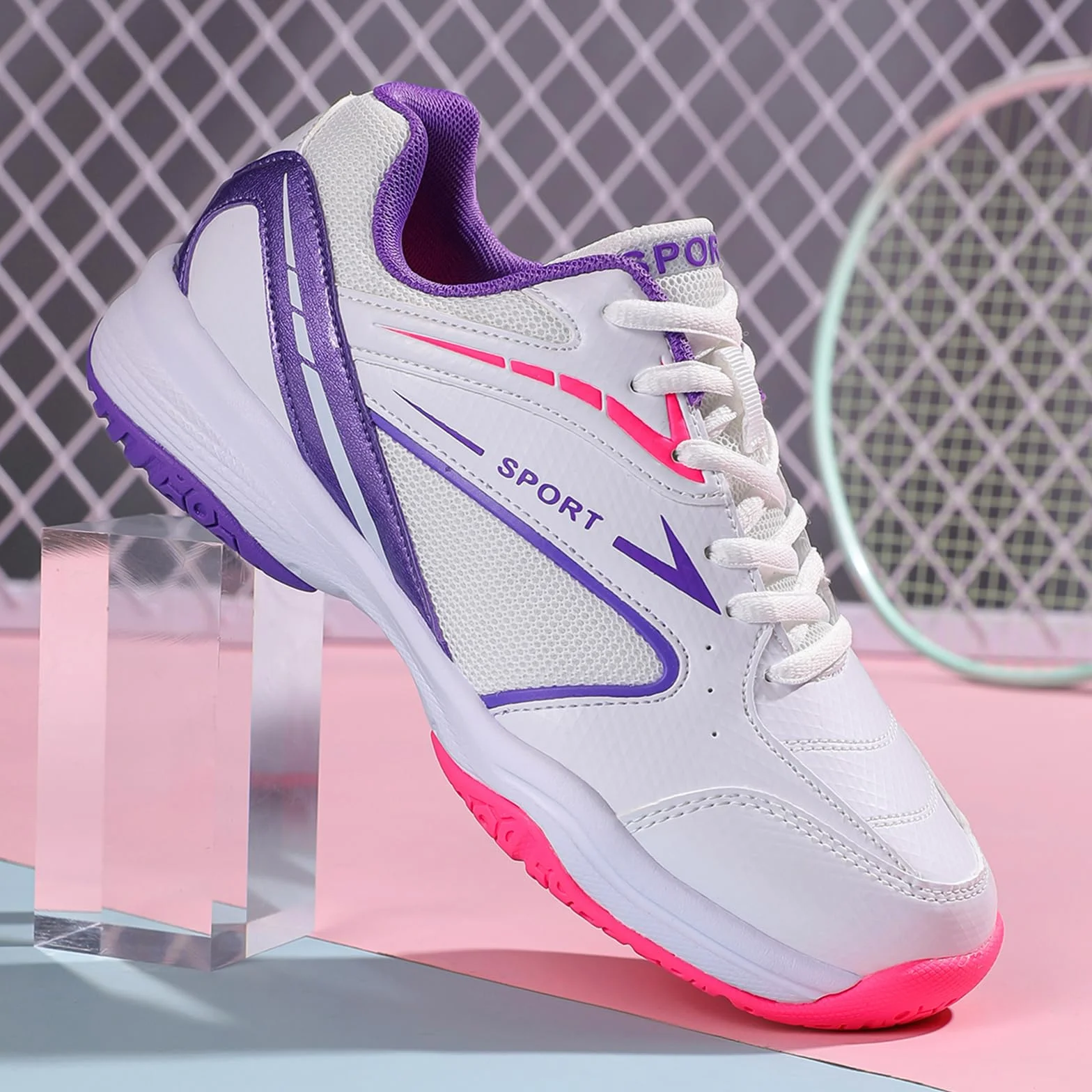 Scarpe da Badminton Uomo Donna Pallavolo Tennis Leggere Traspiranti