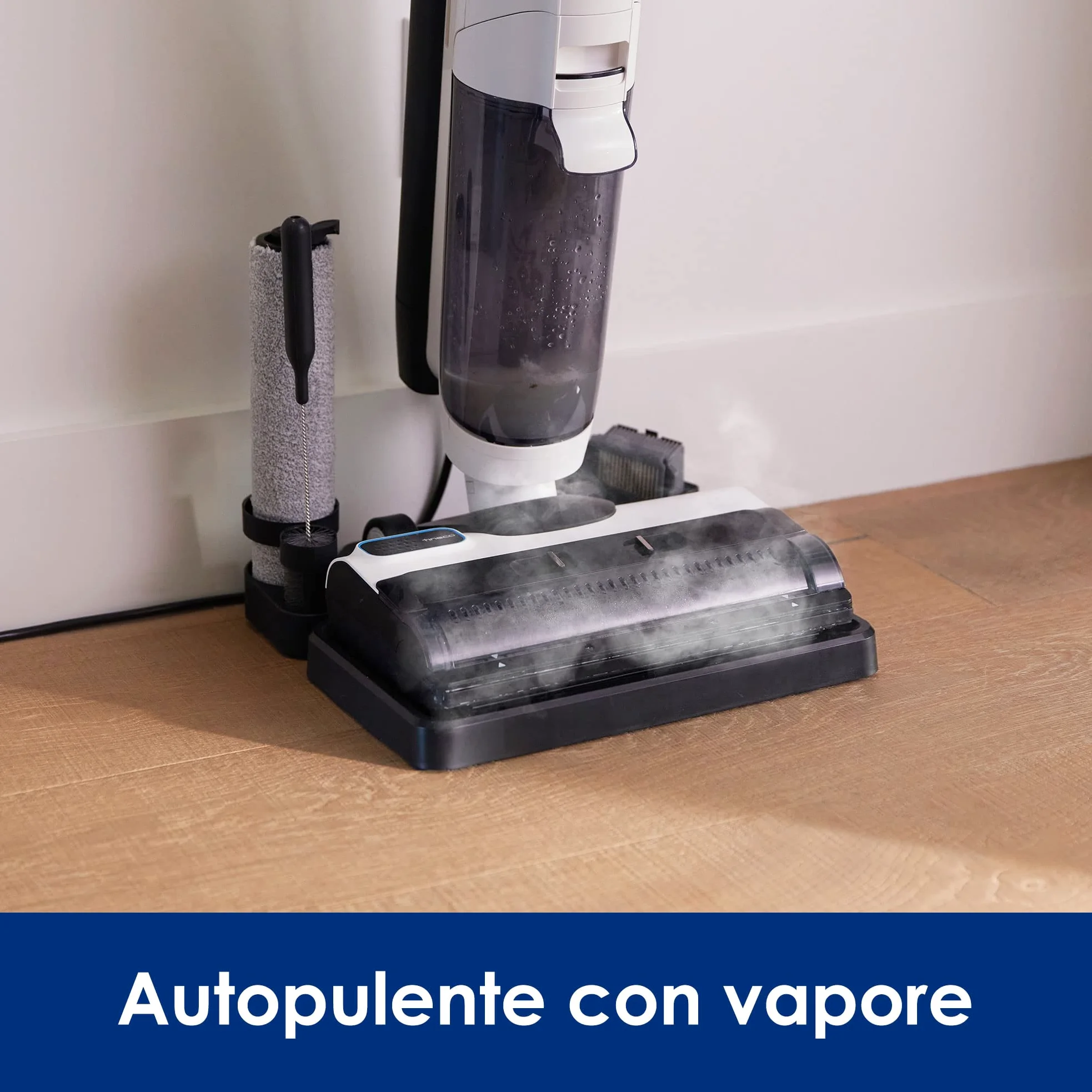 Tineco FLOOR ONE S5 STEAM Aspirapolvere Lavapavimenti Intelligente e Pulitore a Vapore per Pavimenti Duri con Display Smart