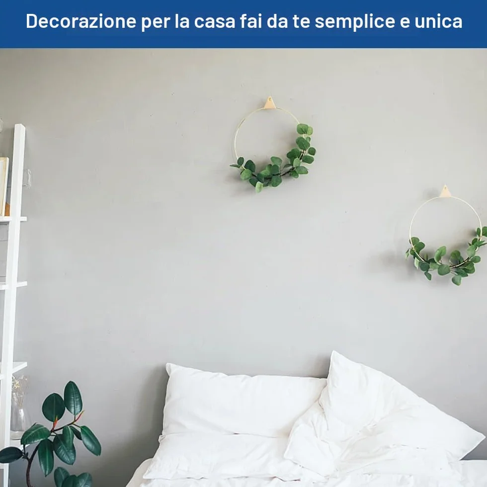 Cerchi per Acchiappasogni 20 cm Anelli in Metallo Argento per Ghirlande Nuziali Decorazioni Pareti