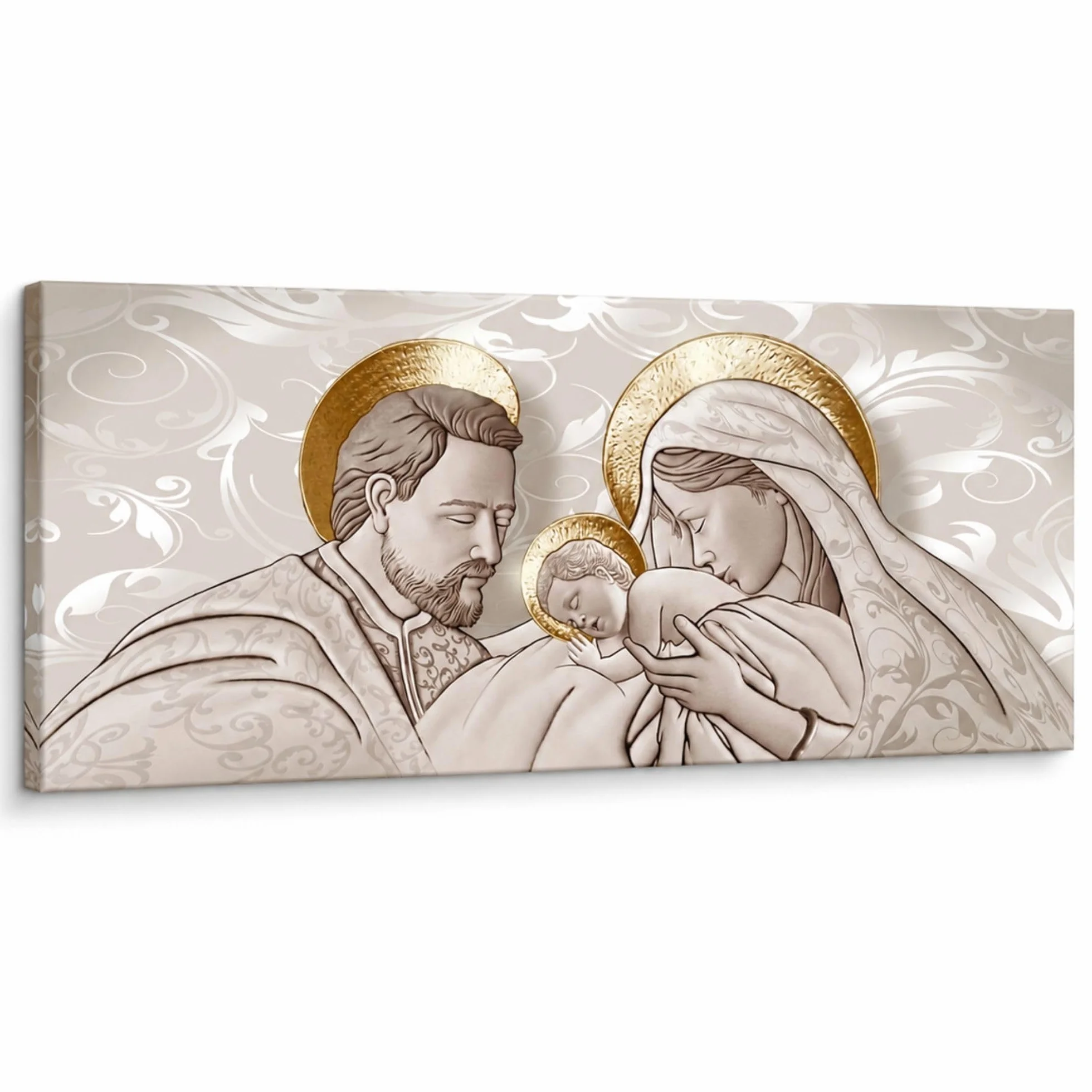 Lupia Quadro sacra famiglia Canvas Stampa su Tela 52x122 cm