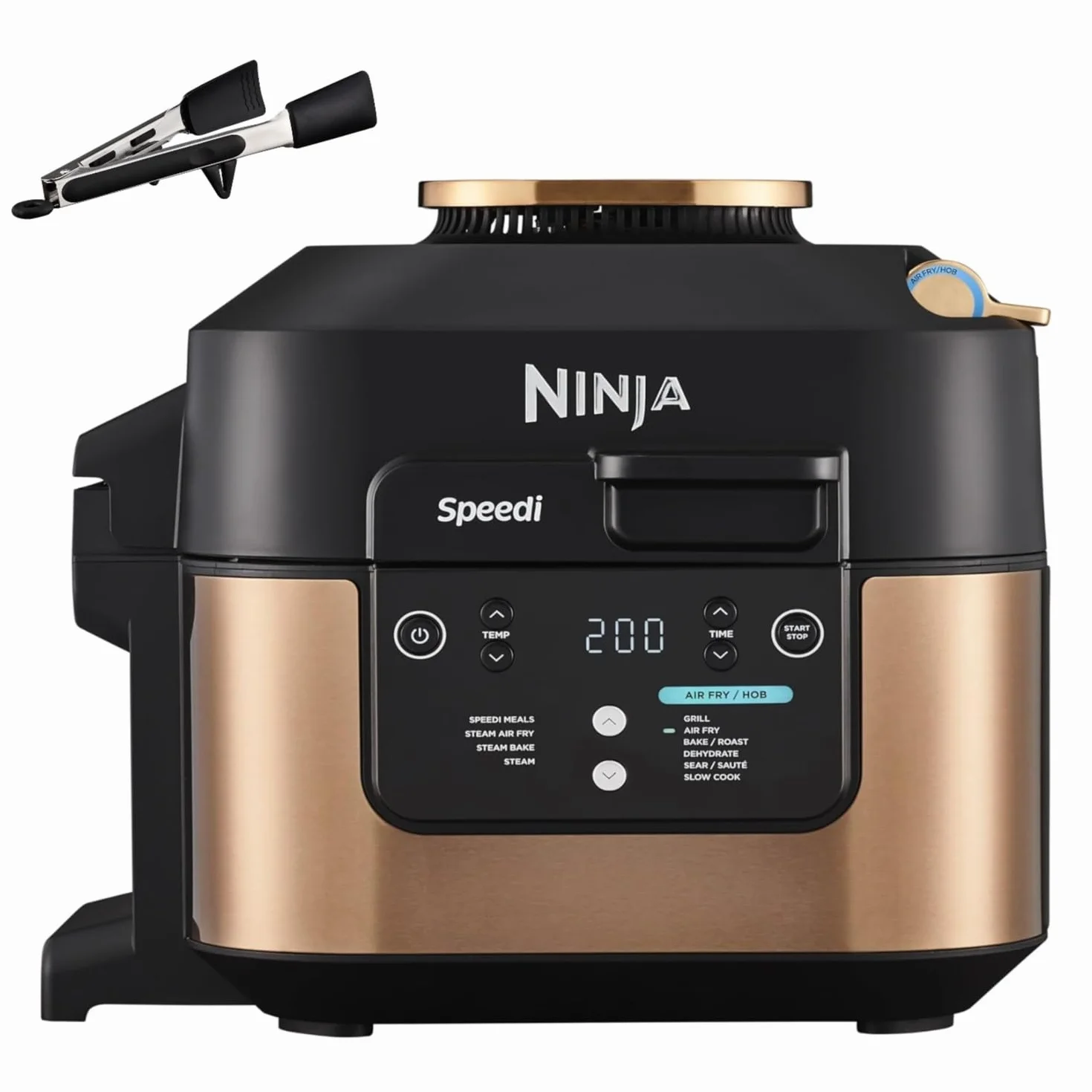 Ninja Speedi Pentola Elettrica Rapida 10 in 1, Friggitrice ad Aria 5,7 l, Nero/Rame ON400EUCP