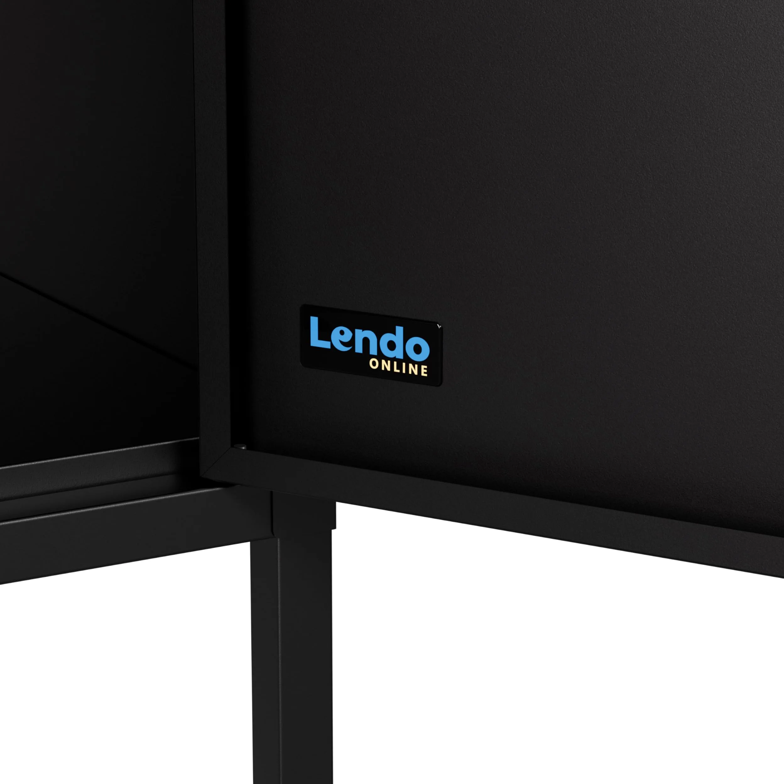 Mobile TV in Metallo – Lowboard Industriale – 100x40x65 cm – Mobile Porta TV per Soggiorno (Nero)