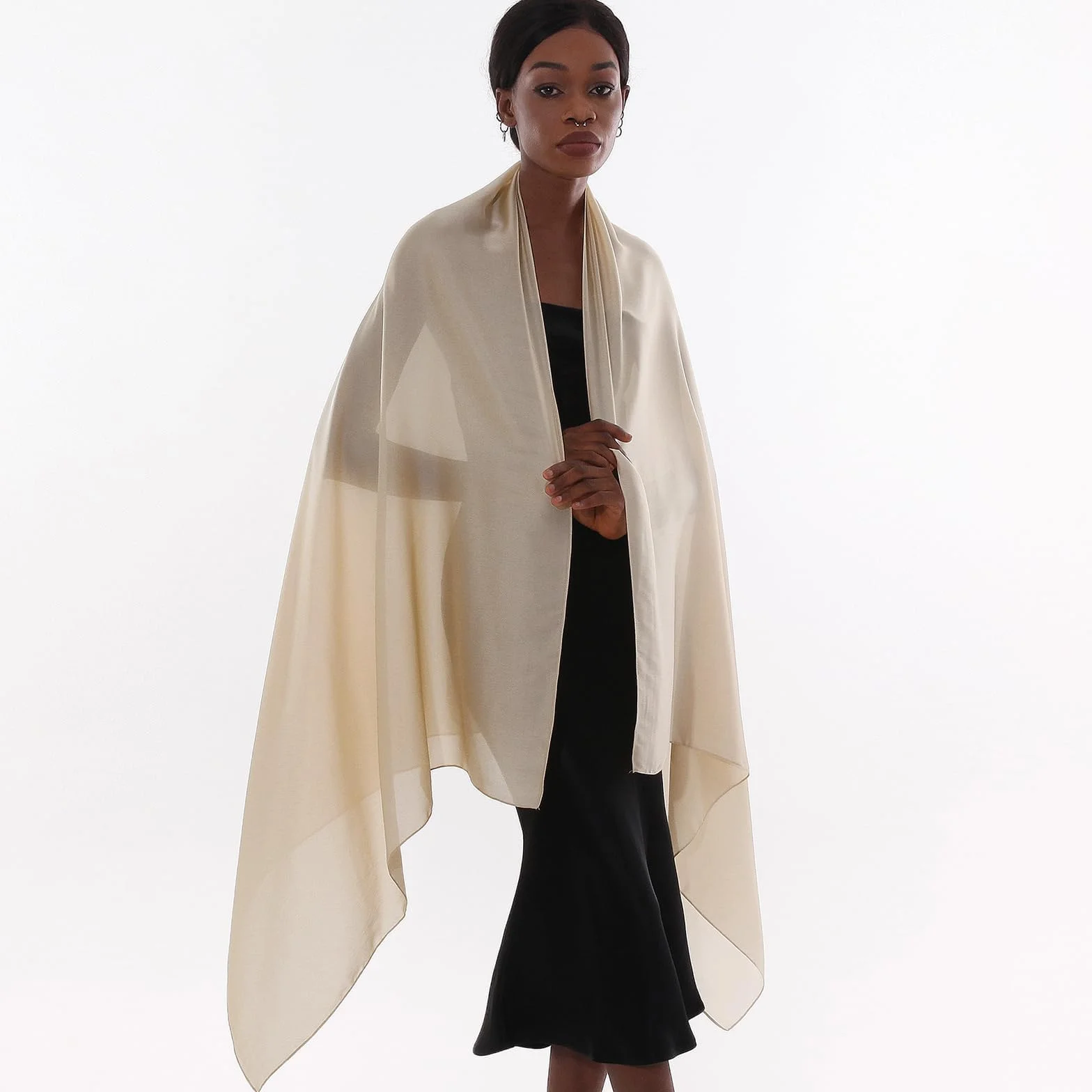 Sciarpa Donna Leggera Pashmina Stole Primavera Estate Cerimonia Elegante