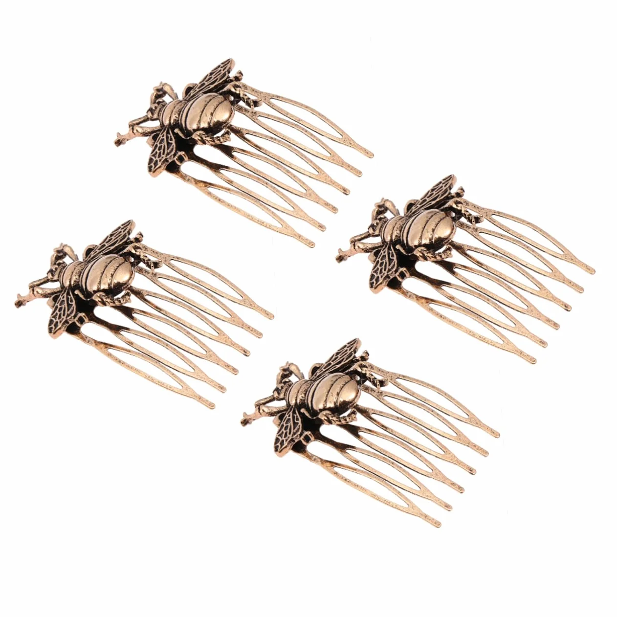 Pettini Vintage Forma Di Ape Accessori Eleganti Matrimonio Feste 4 Pezzi