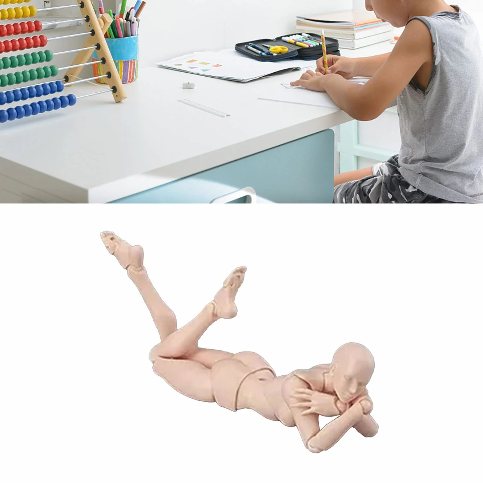 Manichino da Disegno Mobile Action Figure Body con Supporto, Donna per Pittura Fotografia