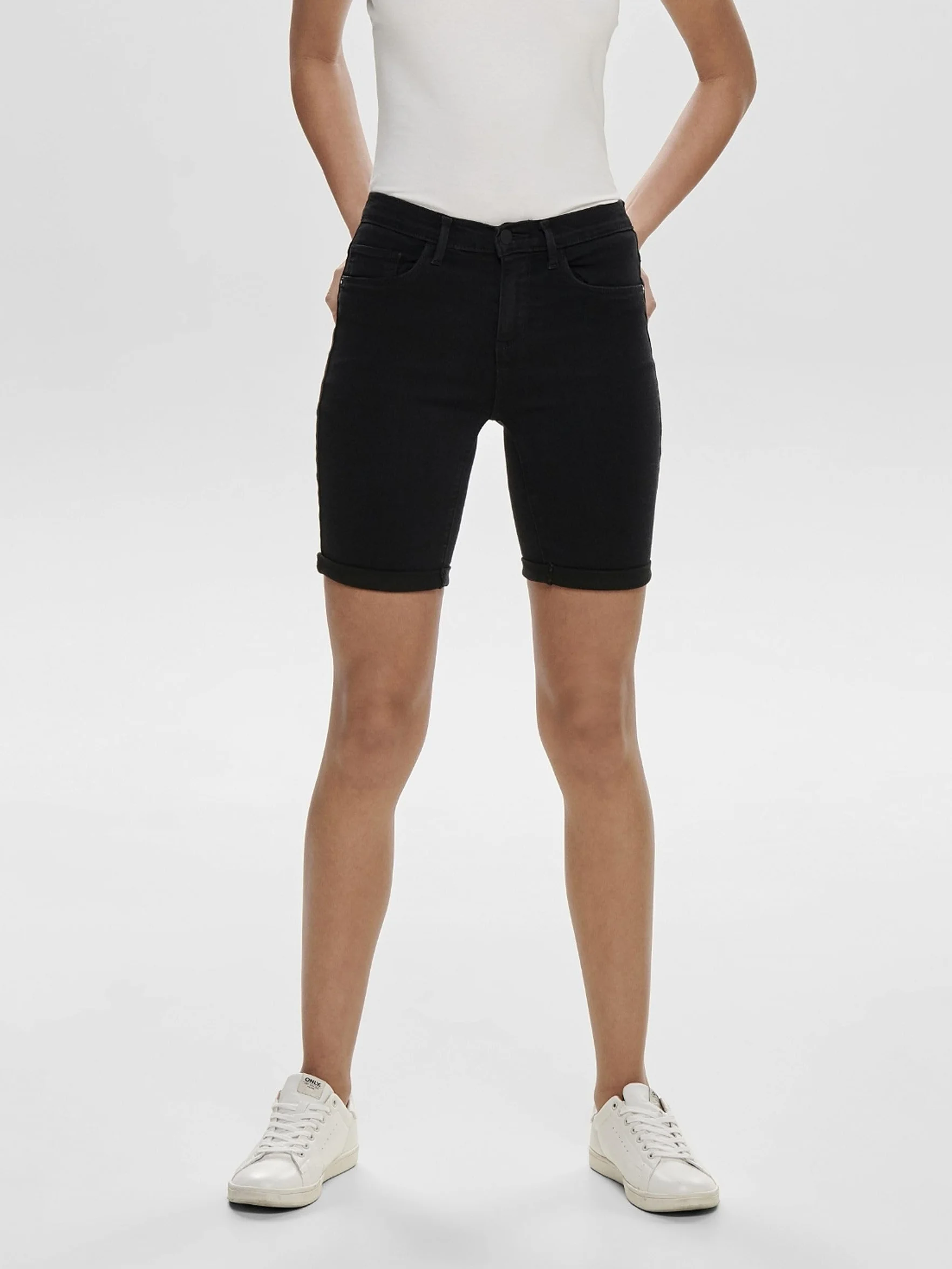 ONLY Denim Shorts ONLRAIN Mid Waist Bodycon Fit Denim Shorts