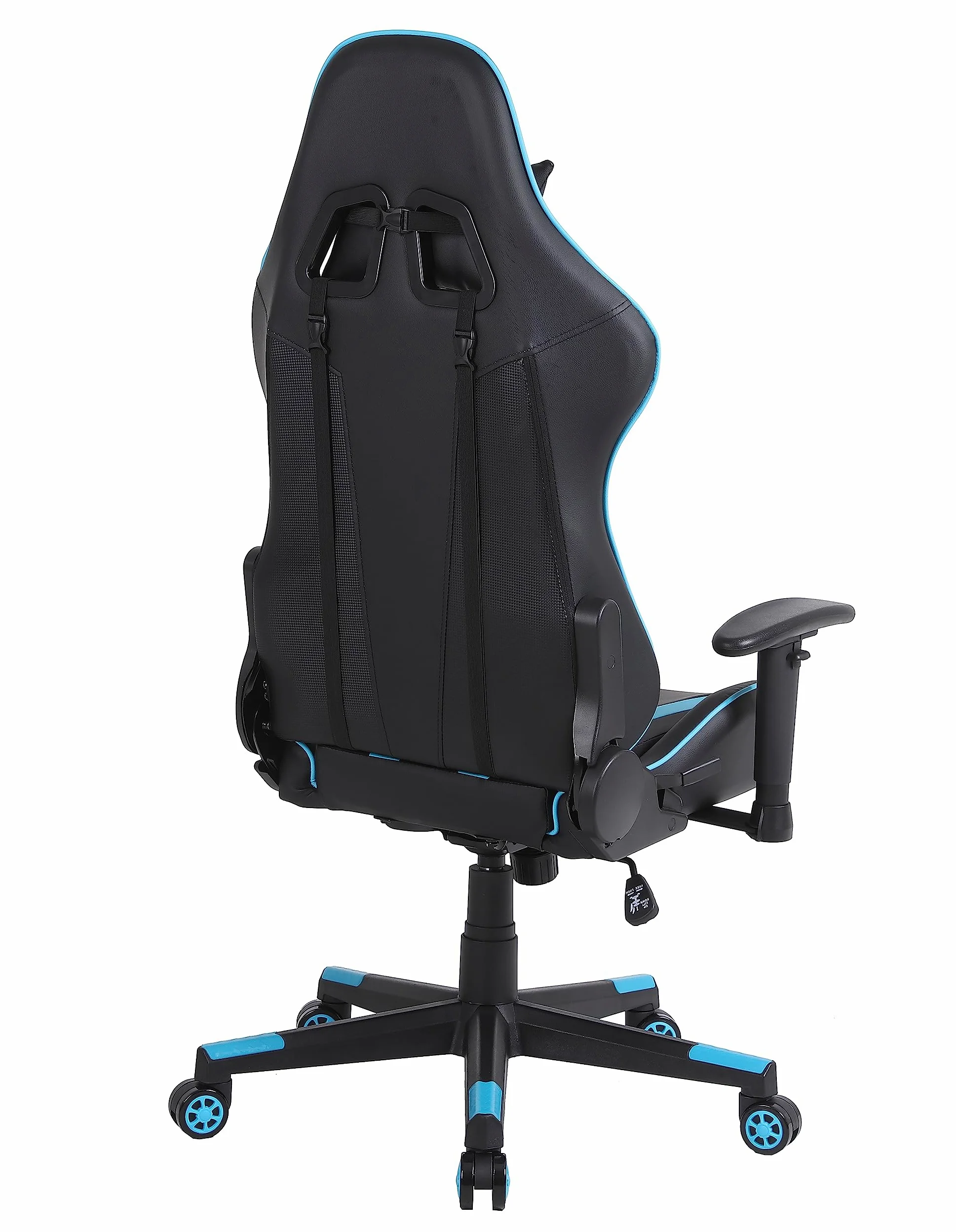 Sedia da Gaming Massimo Comfort e Stile RAPTOR Schienale Reclinabile Altezza Regolabile con Braccioli Poggiatesta Supporto Lombare Poltrona Playstation (Nero/Blu)