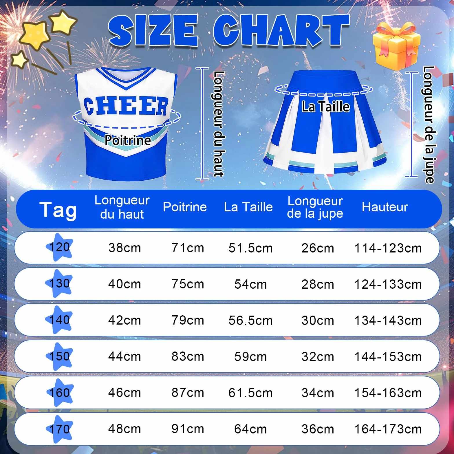 Luckyou Cheerleader Costume Carnevale con Pompon e Calzini