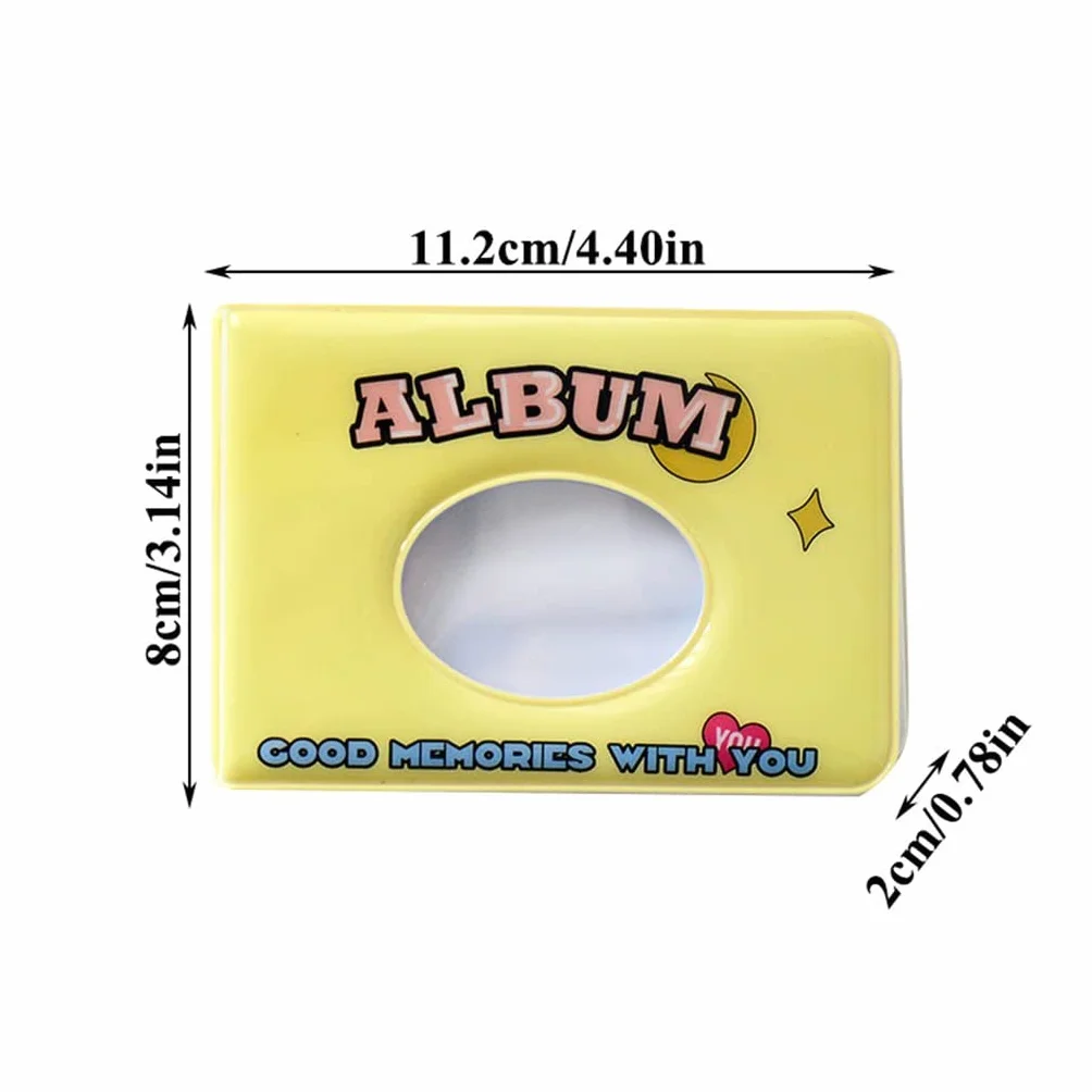 Mini album fotografico con 36 tasche, 7,6 cm, custodia per foto e raccoglitori