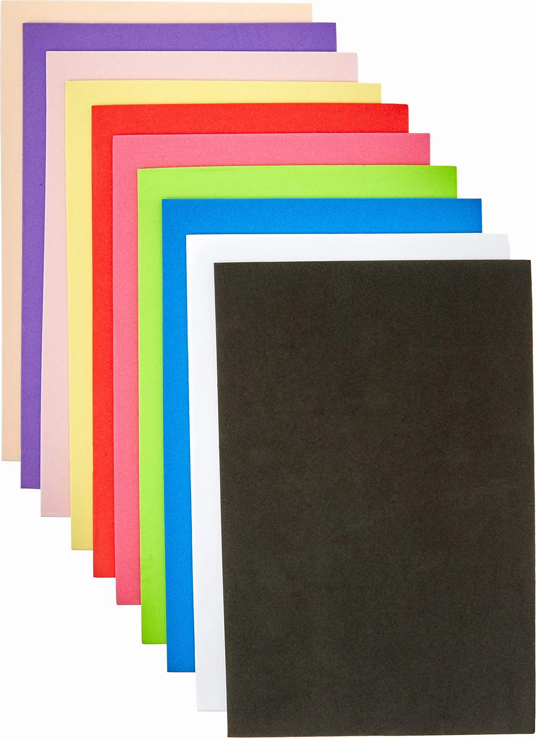 Rayher fogli gomma crepla EVA 15x22,5 cm 3mm busta 10 pezzi colori assortiti per decorazioni fai da te