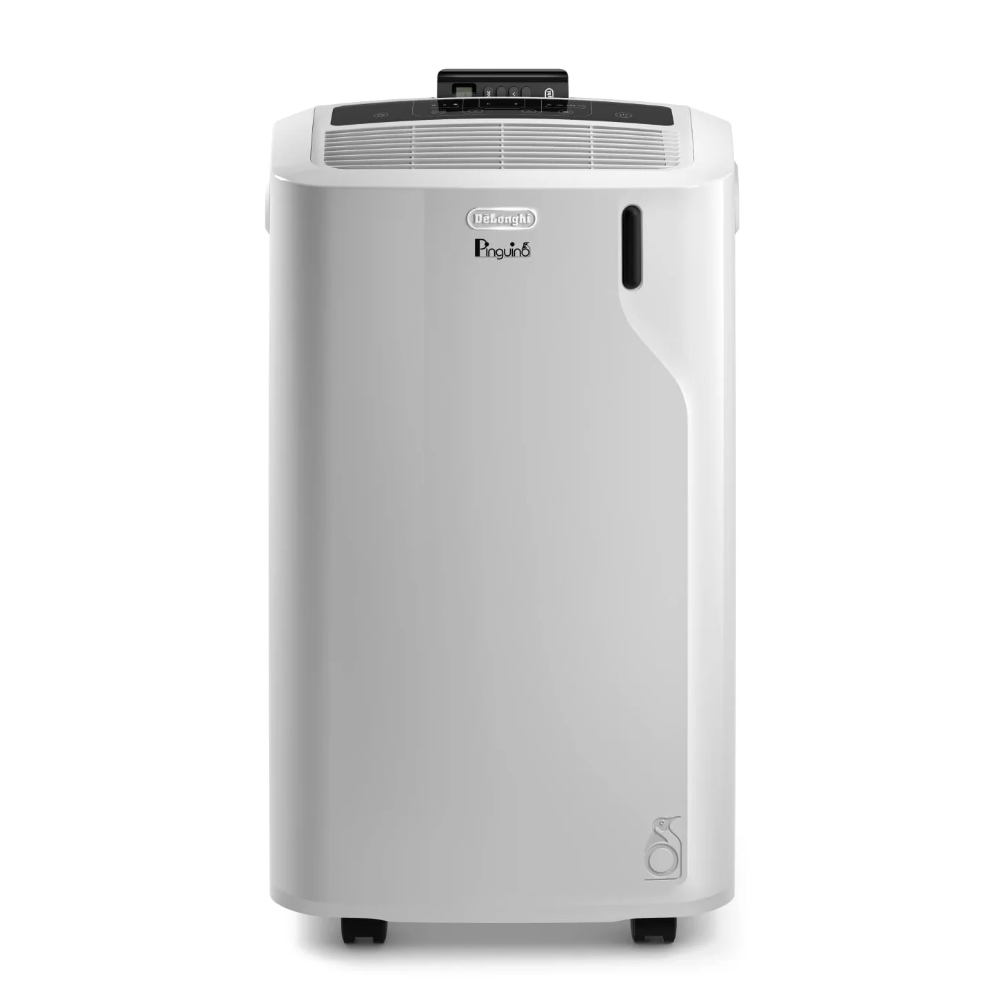 De'Longhi L'Originale Pinguino PAC EM82, Condizionatore portatile, Silenzioso, 9400btu/h, per ambienti fino a 80 m³, Funzione Deumidificazione, Gas Ecologico R290, Classe A, Timer 24H, Telecomando