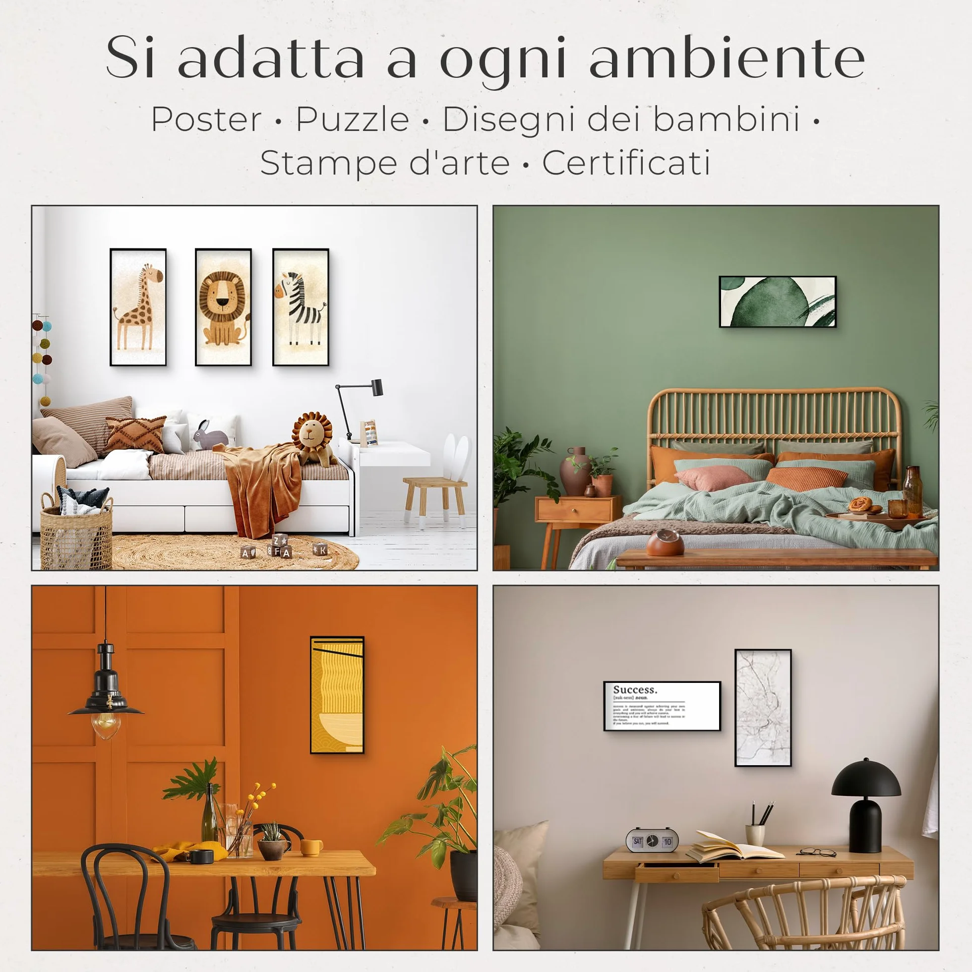 Cornice per foto 32x45 cm nera -Vetro acrilico infrangibile - Cornice da parete in plastica resistente per foto, poster, puzzle e certificati - Prodotta in Europa - Nancy