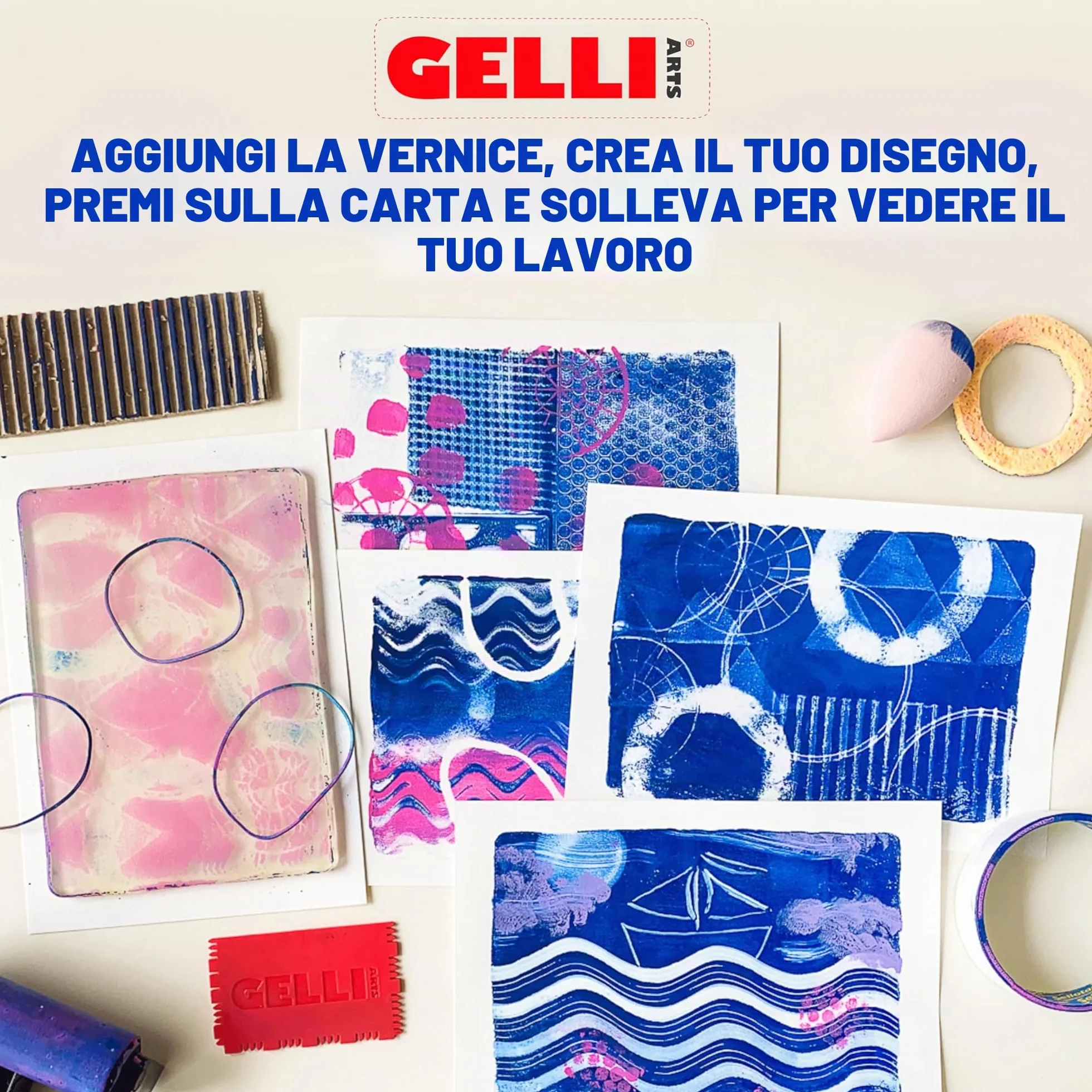 Gelli Arts 20,3 x 25,4 cm lastra per Stampa, Multicolore